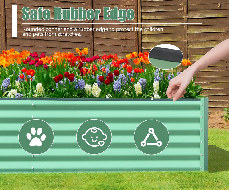6x3x1.5ft Galvanized Raised Garden Bed by HouseOfZazla