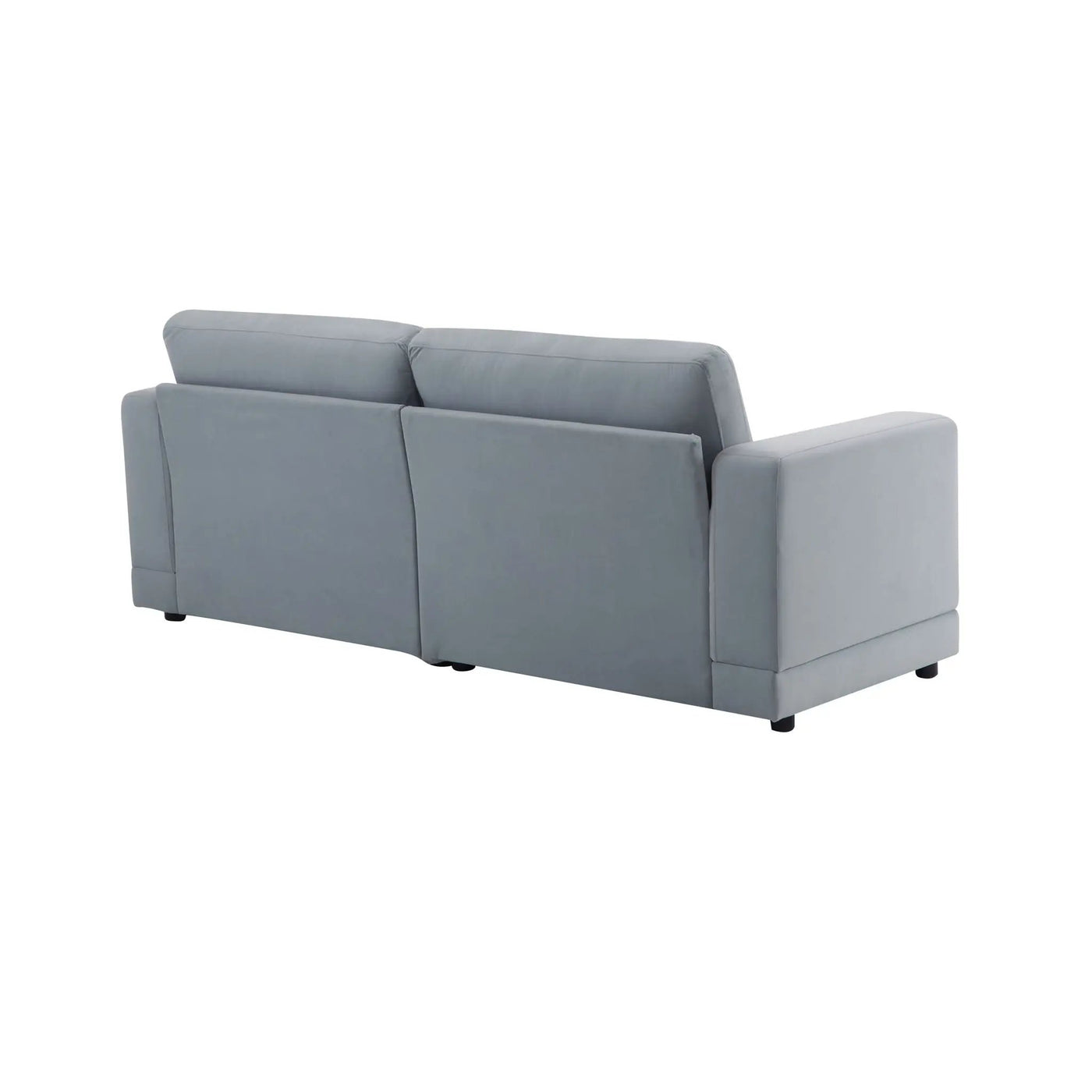 Modern Square Arm Sofa With Soft Fabric Upholstery, Deep Cushions by HouseOfZazla