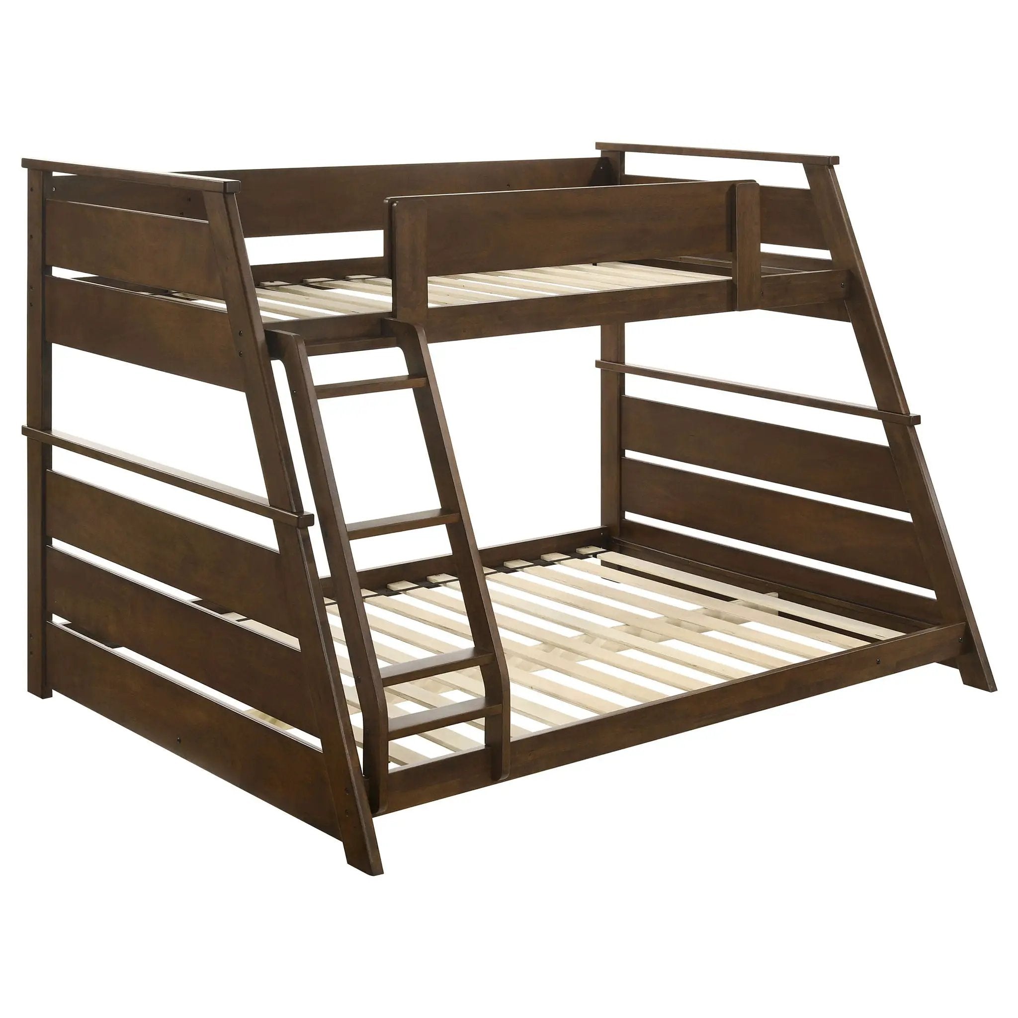 Holden Wood Veneer Twin Over Full Bunk Bed Walnut by Unique Piece Furniture