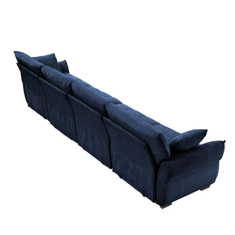 Modern Sofa & Pillows, Textured Cover, High Rebound Cushions by Unique Piece Furniture