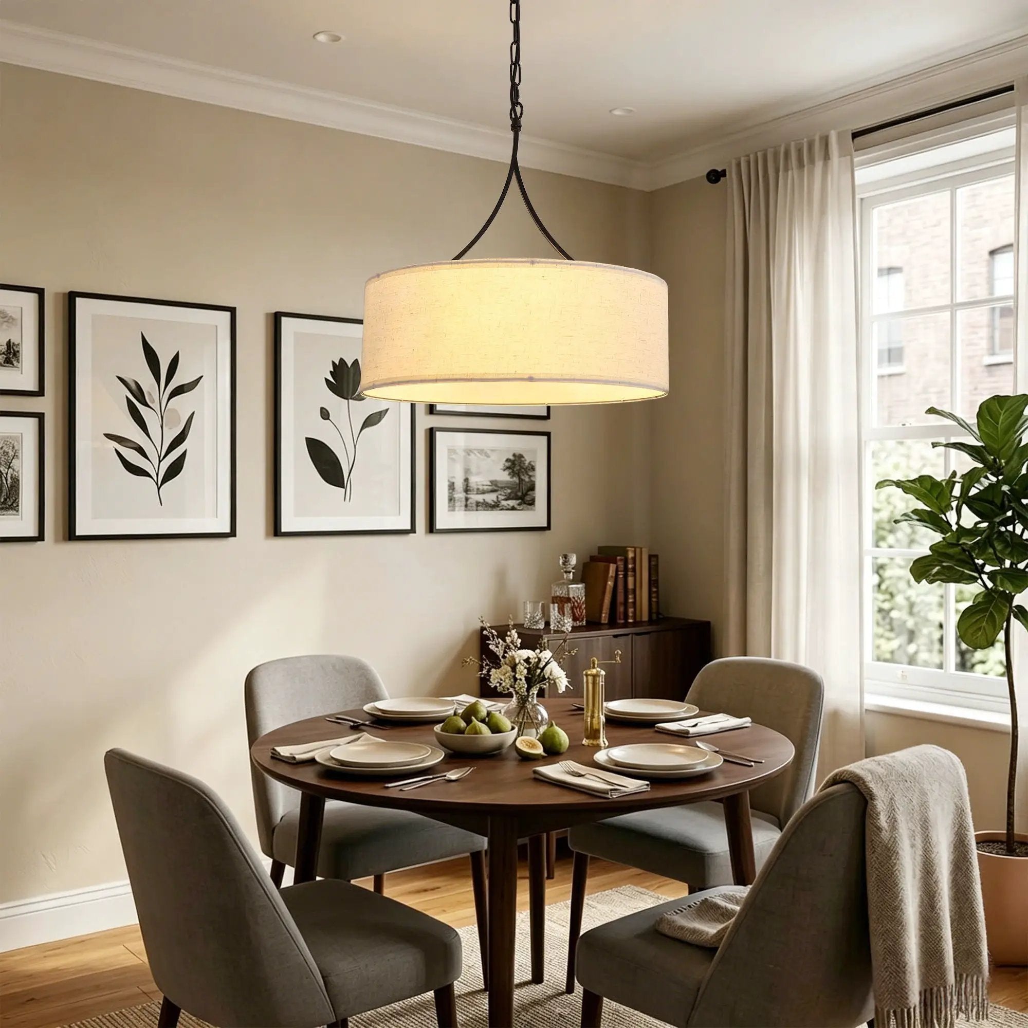 3 Light Drum Pendant Light by HouseOfZazla