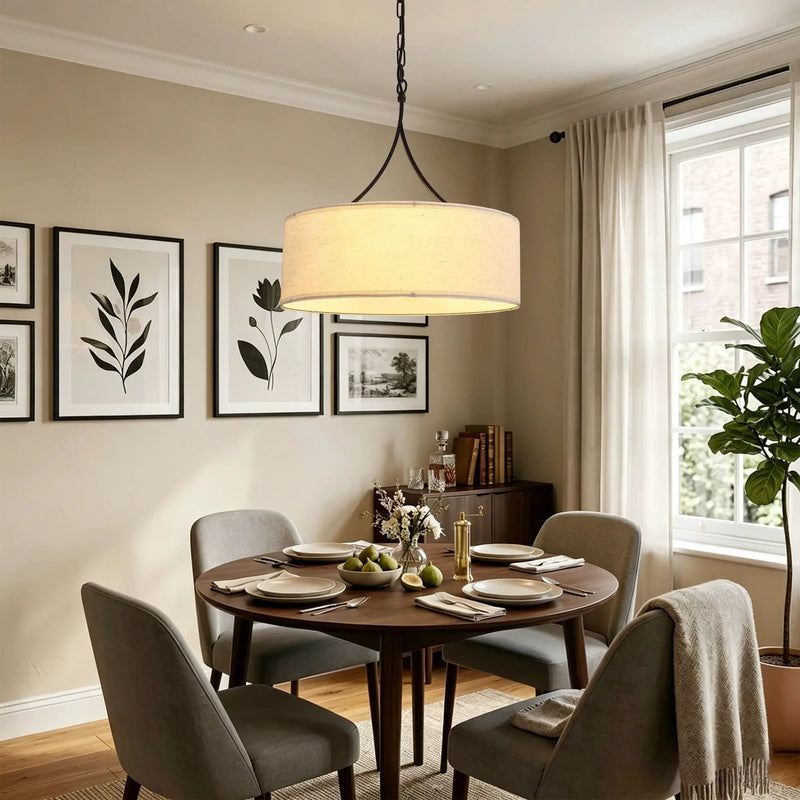3 Light Drum Pendant Light by HouseOfZazla