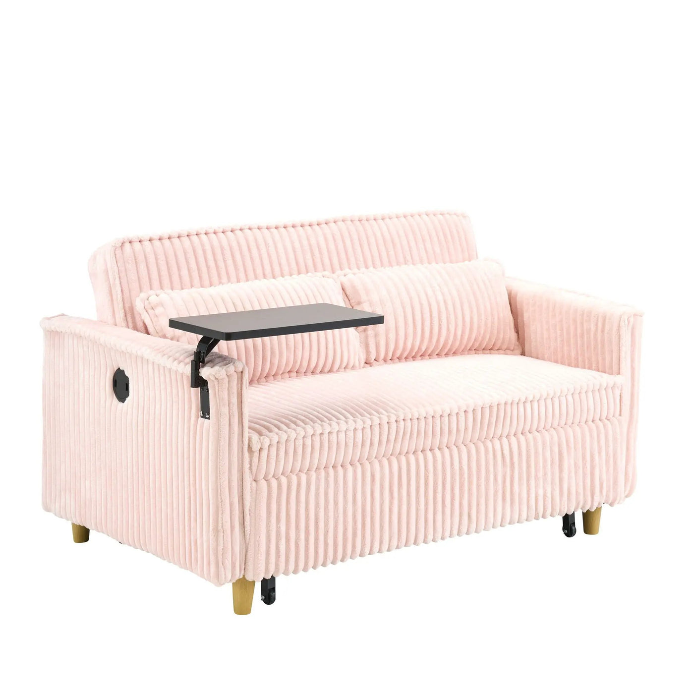 Pull Out Sofa With Movable Tabletop And USB Ports by Unique Piece Furniture