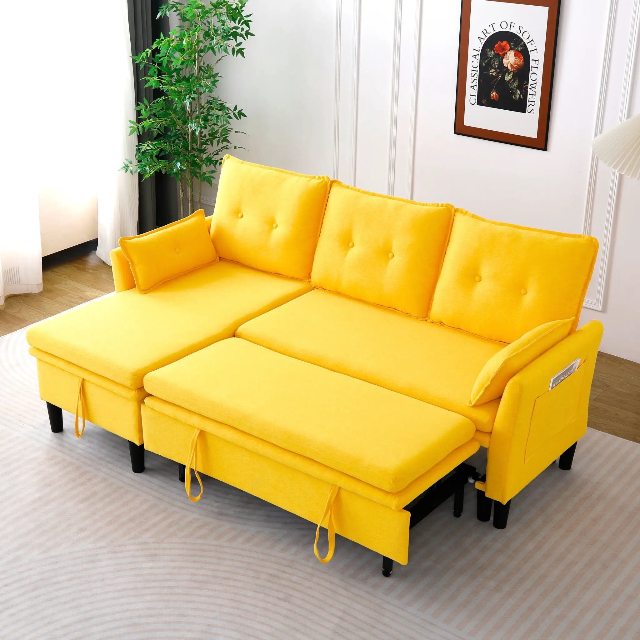 L-Shaped Reversible Chaise Sectional Sofa With Storage by HouseOfZazla