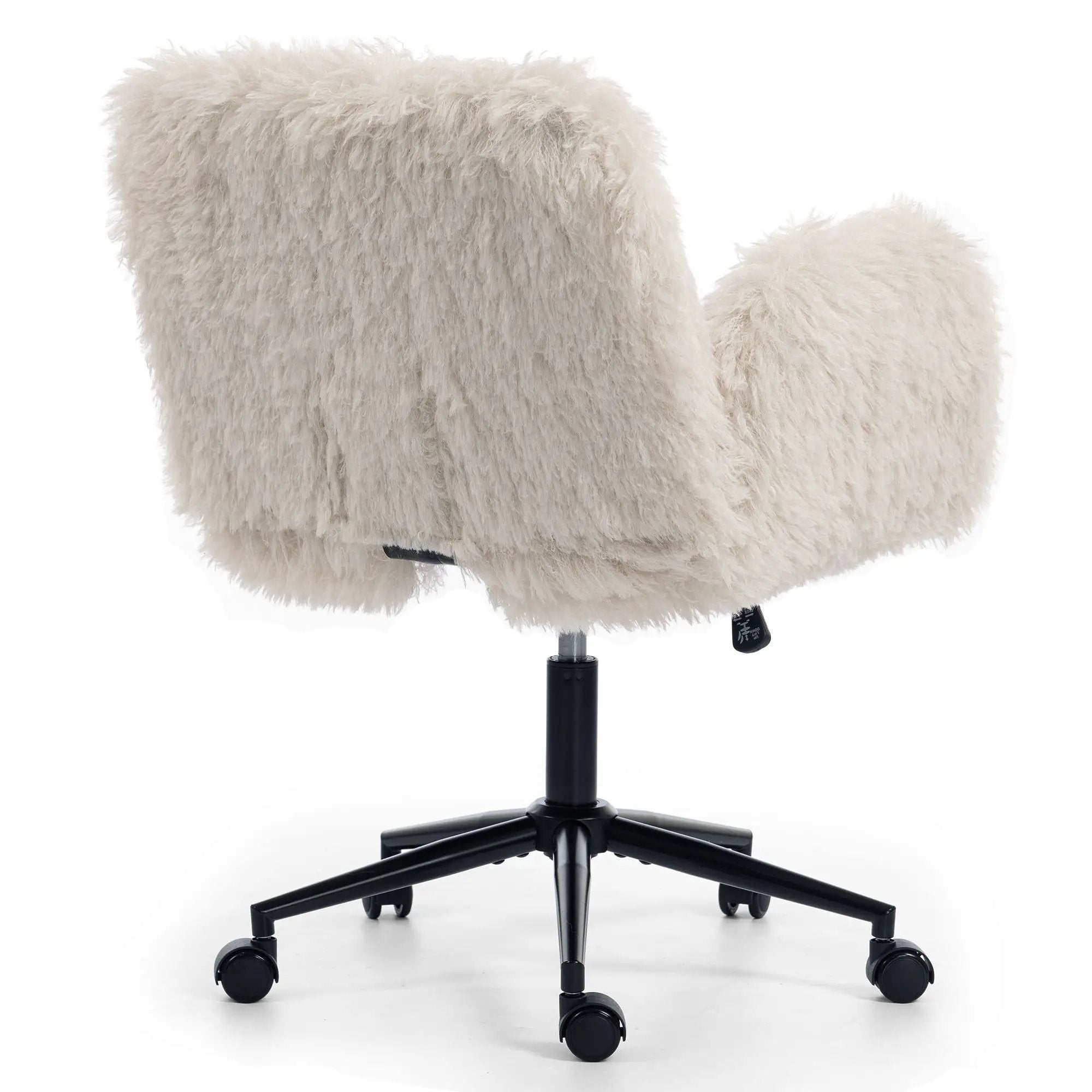 Swivel Chair With Adjustable Armrests And Wheels For Home Office - Beige by HouseOfZazla