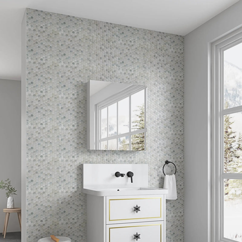 24'' W x 26'' H Surface Frameless Mirror Medicine Cabinet by HouseOfZazla