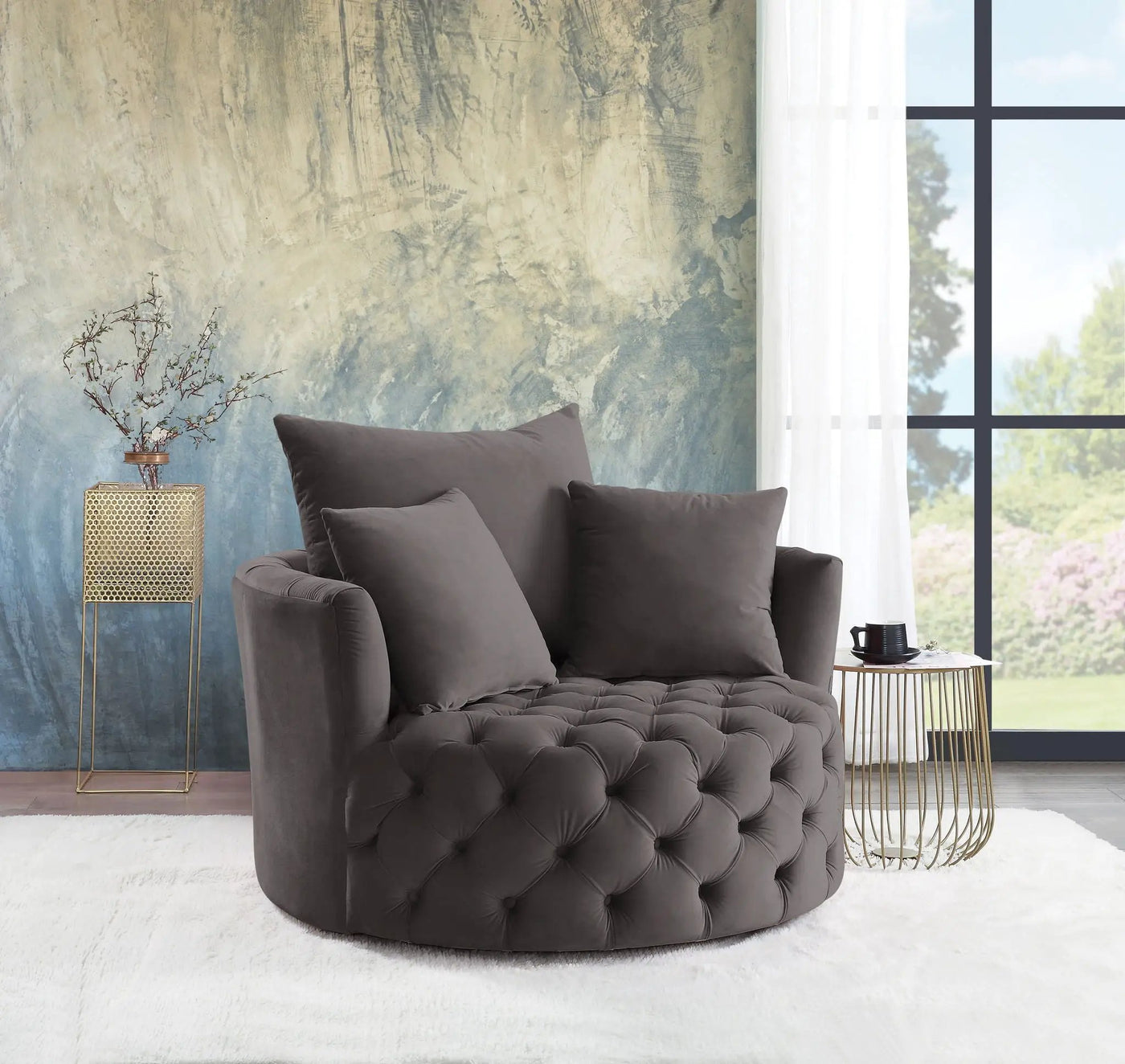 Zunyas - Accent Chair With Swivel by Unique Piece Furniture