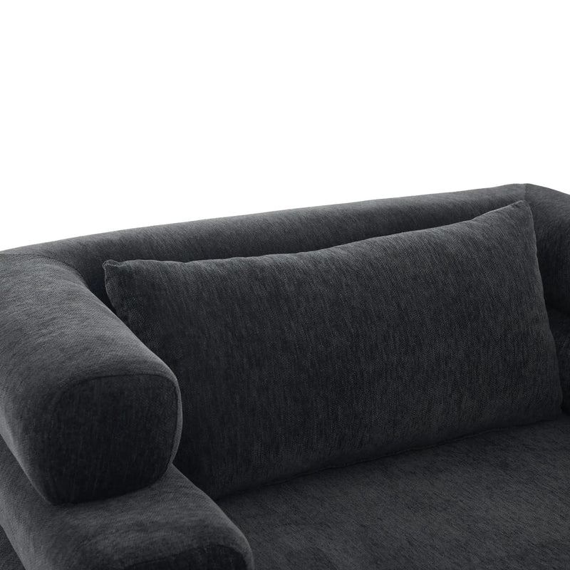 Oversized Chaise Lounge Sofa Bed with Deep Seat and Layered Armrests by HouseOfZazla
