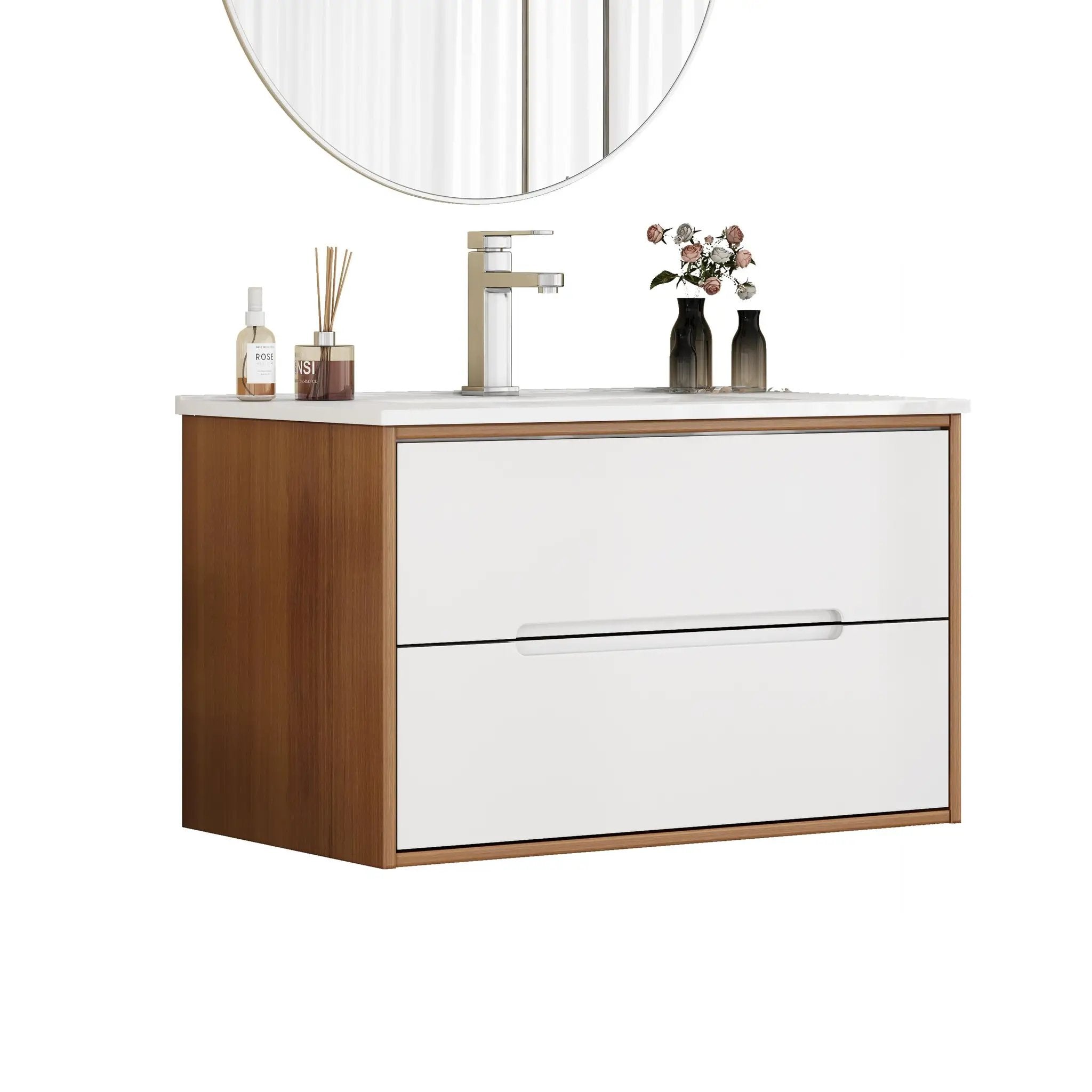 32-Inch Wall-Mounted Bathroom Vanity With Sink Combo by HouseOfZazla