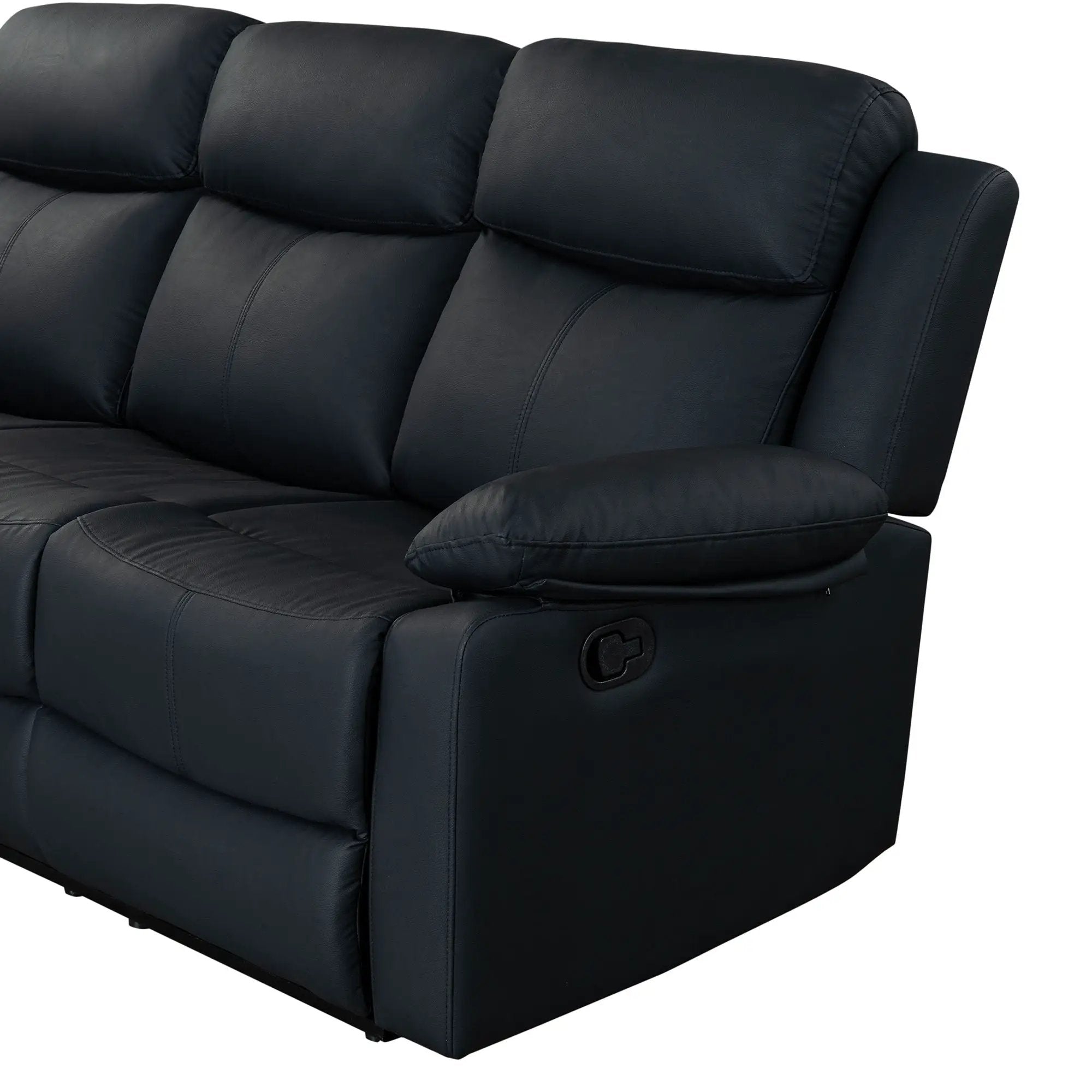 Blanche - Console Reclining Loveseat With LED Lights And Speakers by HouseOfZazla