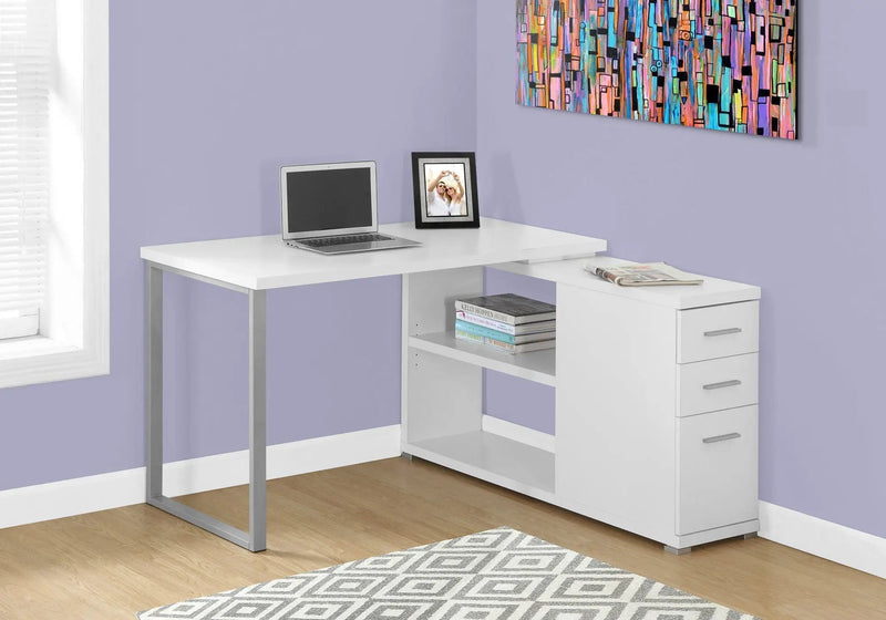L-Shape Computer Desk with Storage Drawers by HouseOfZazla