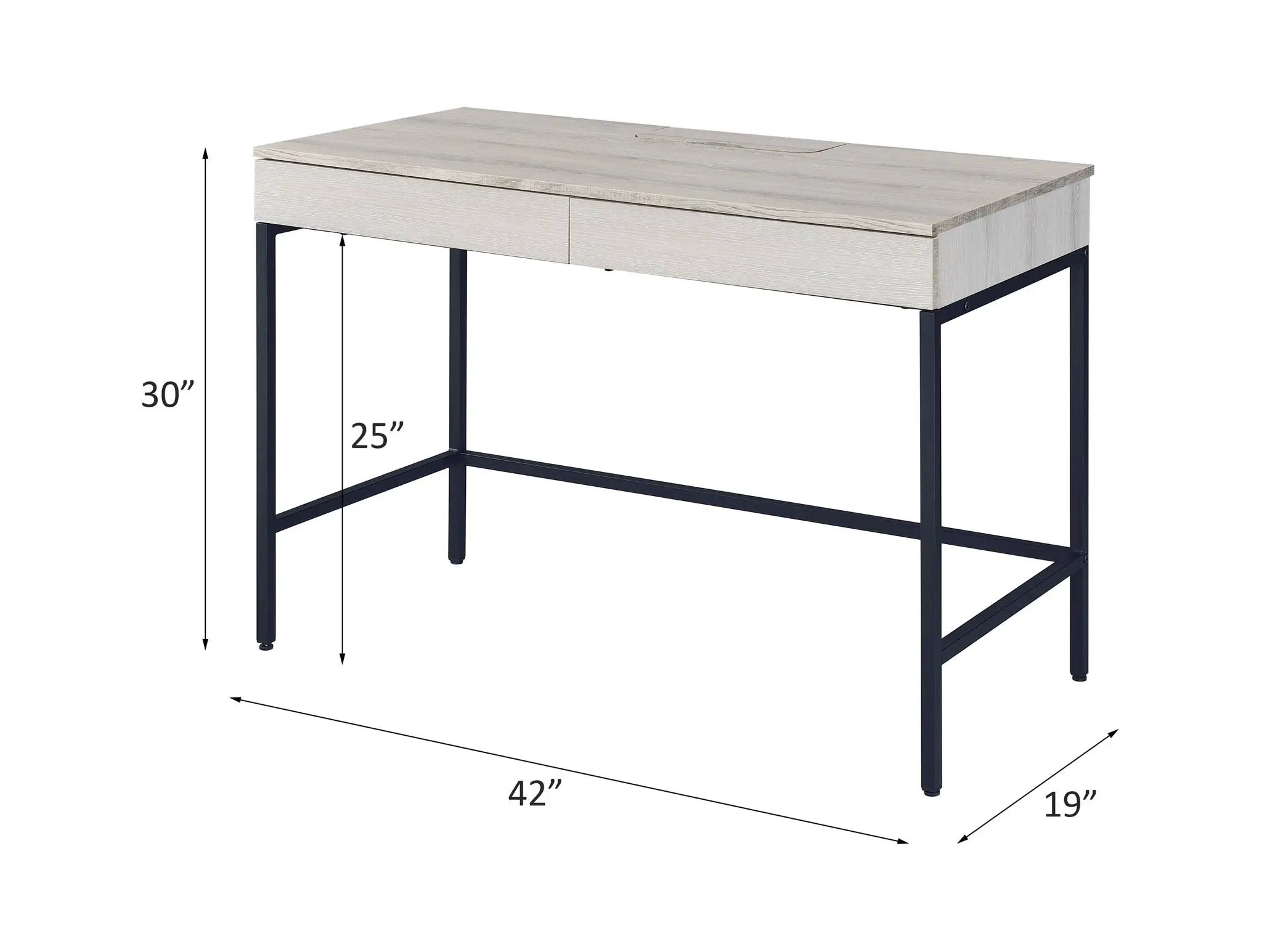 Wendral - Writing Desk - Natural & Black by Unique Piece Furniture