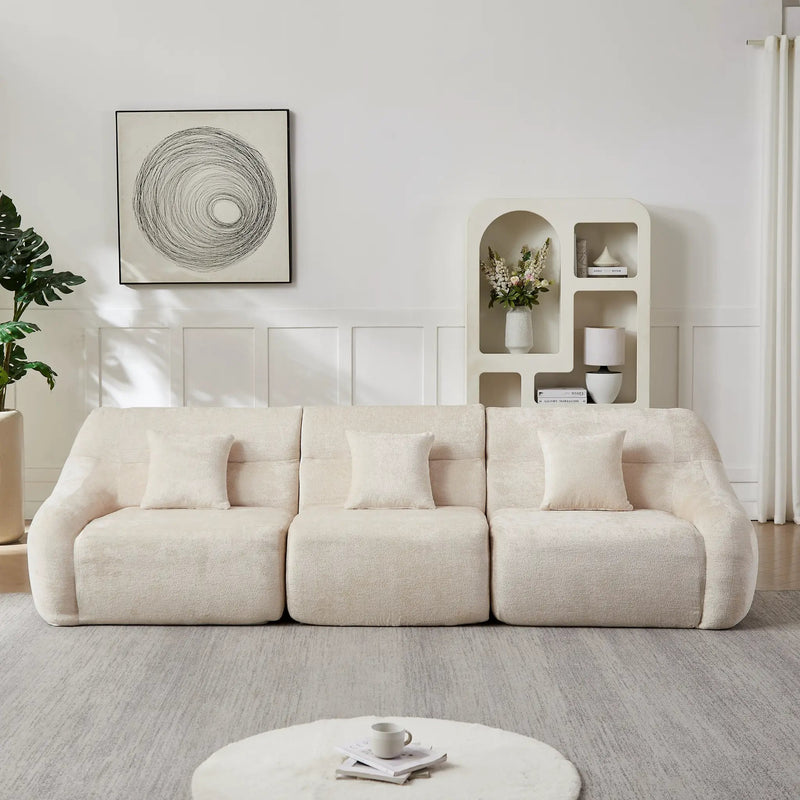 123.2-Inch Modern Luxury Curved Corner Sectional Sofa by HouseOfZazla