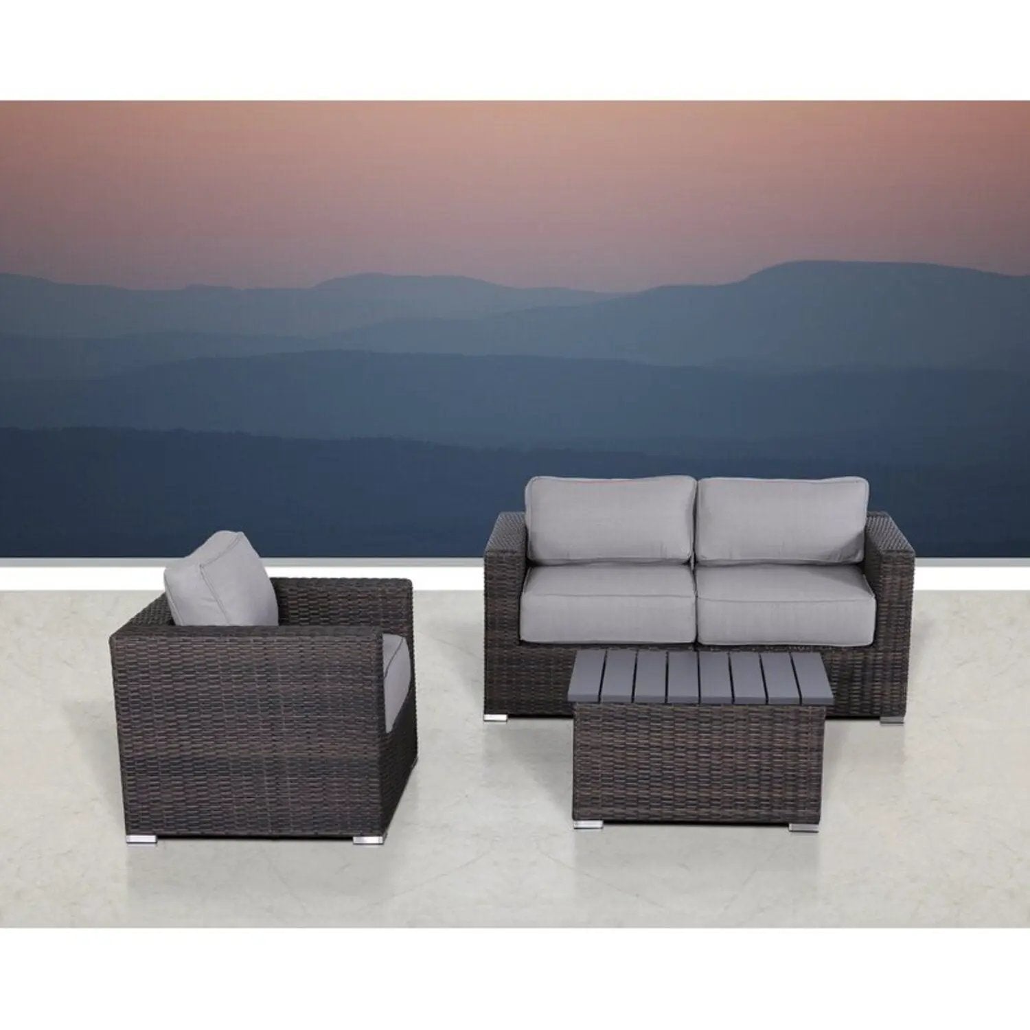 Stylish Sofa Seating Group With Cushions Perfect For Outdoor Gatherings by Unique Piece Furniture