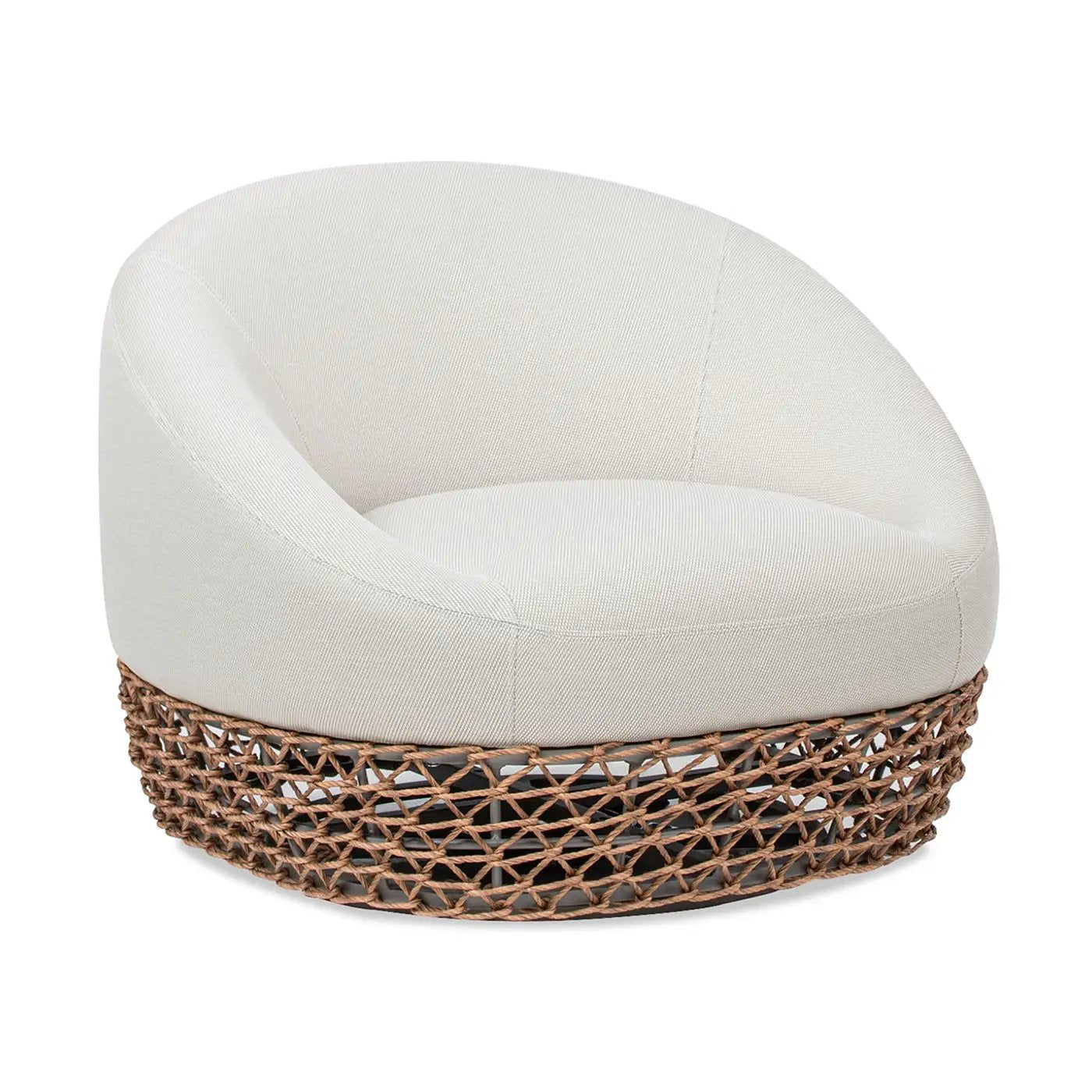 Willow - Upholstered Patio Deep Seating Armchair, Wicker Frame by HouseOfZazla