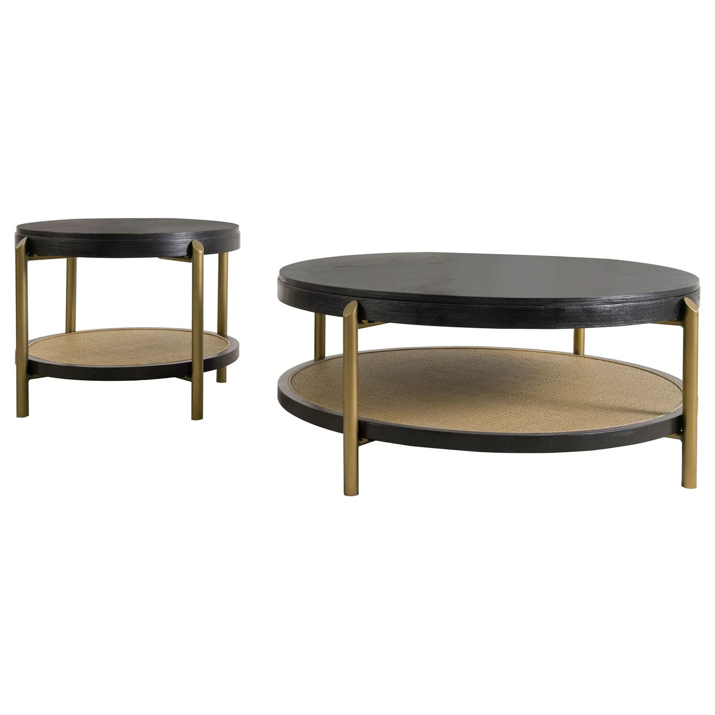 Benson - Round Coffee And End Table Set by HouseOfZazla