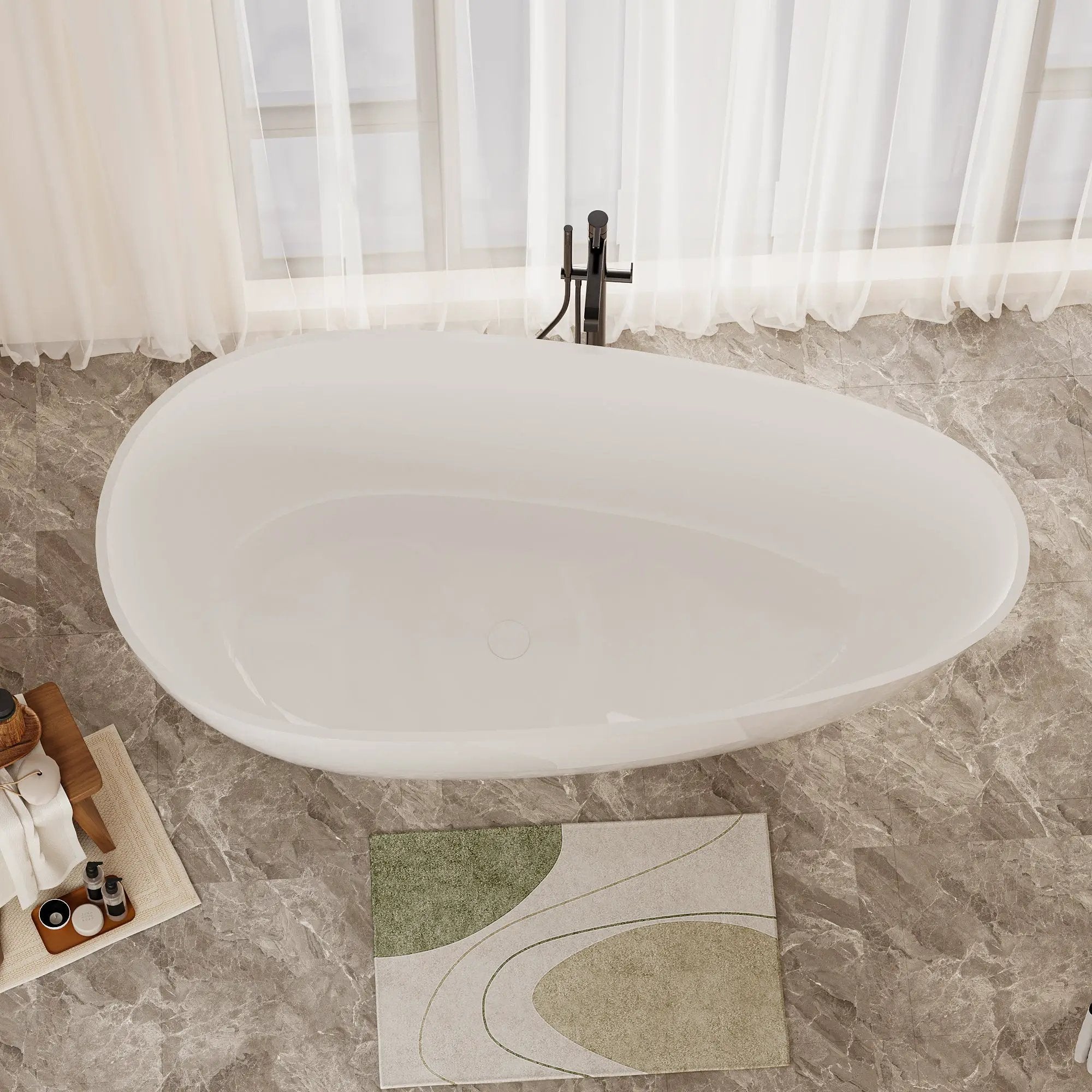 59" Freestanding Solid Surface Bathtub by HouseOfZazla