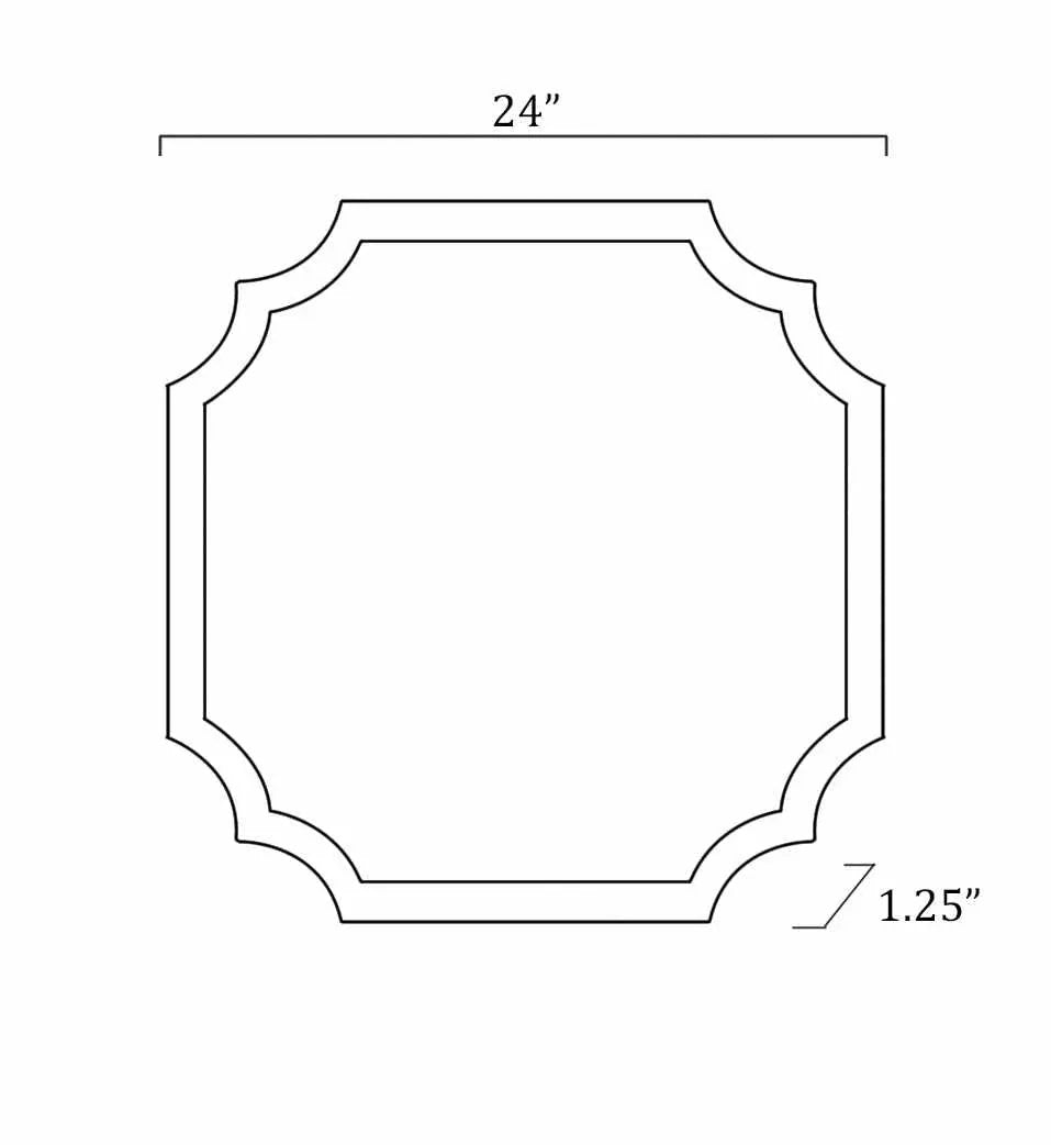 Abangay Gold Contemporary Wood Frame Mirror - Clearance by Boutique Rugs
