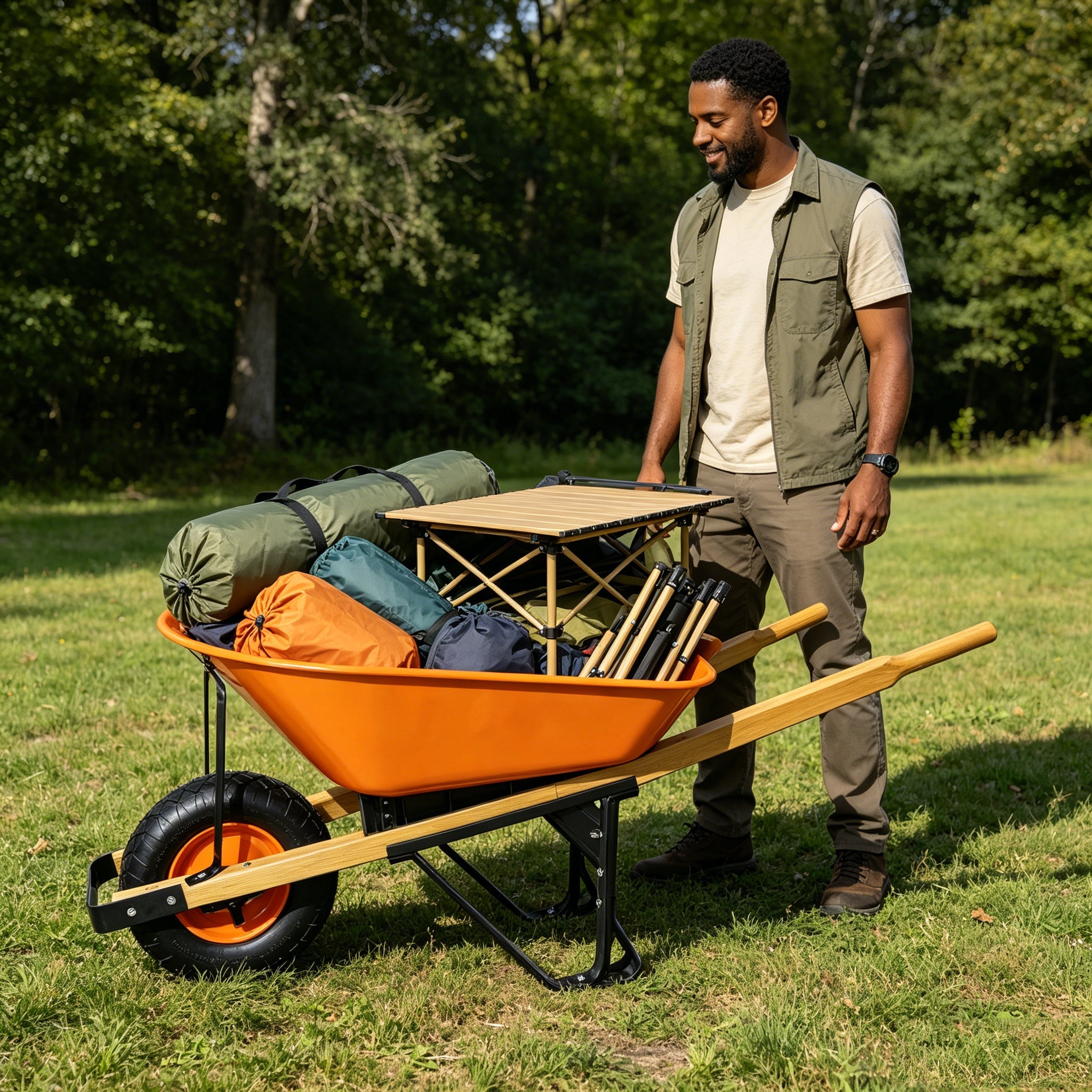 Steel Tray Wheel Barrow by HouseOfZazla