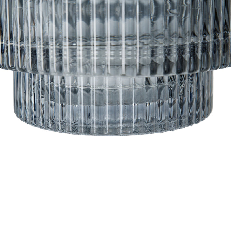 Multi-Tiered Geometric Vase with Smoked Glass Finish by HouseOfZazla