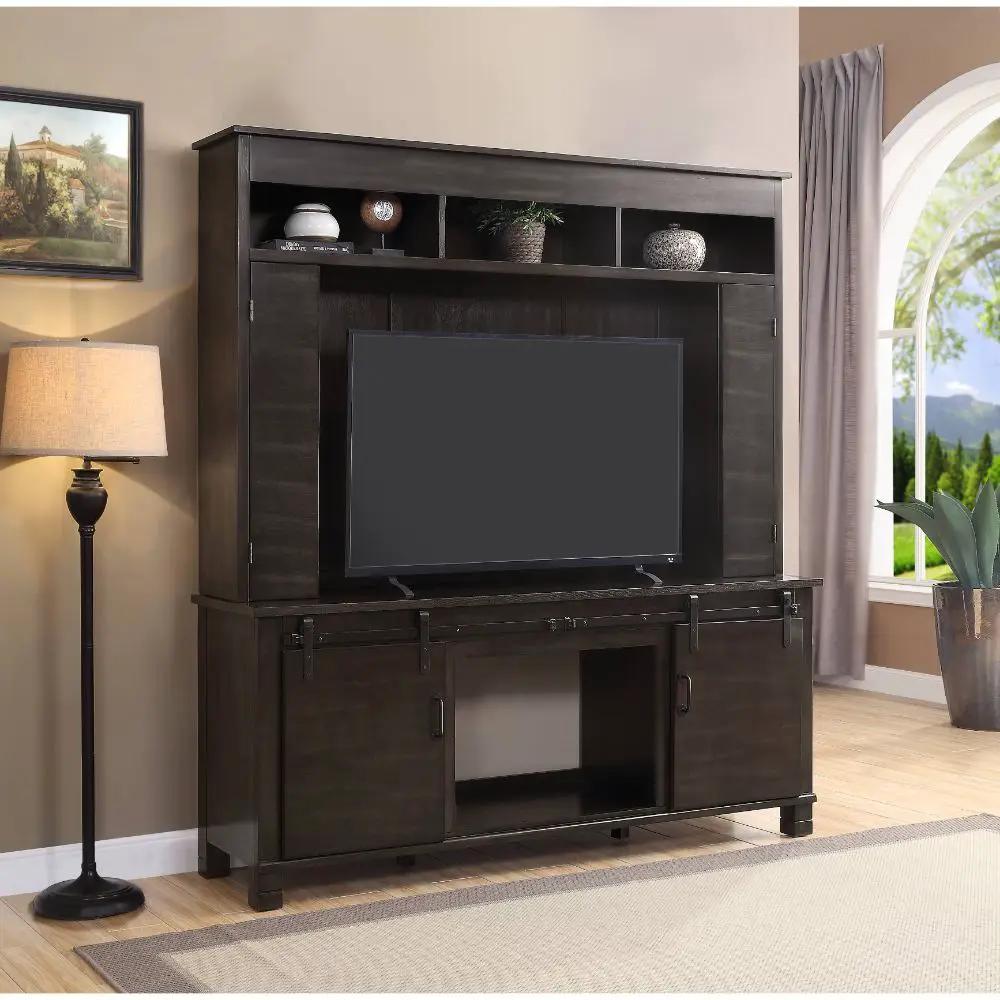 Apison - Entertainment Center (Include 91617Fir) - Espresso by Unique Piece Furniture