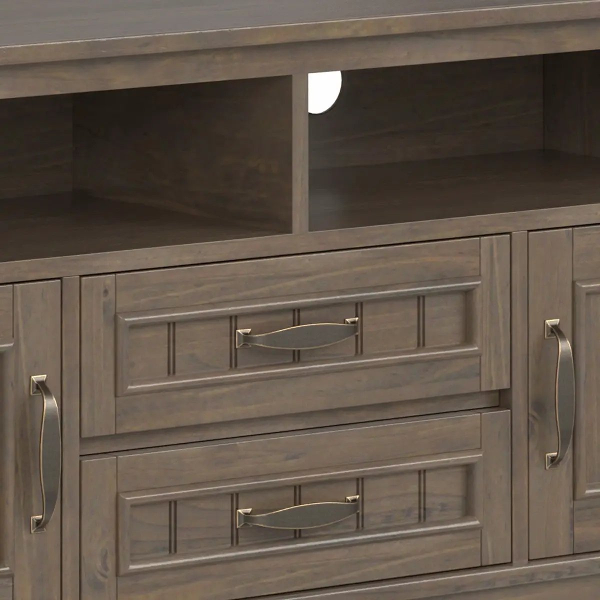 Lev - Handcrafted TV Media Stand - Smoky Brown by Unique Piece Furniture