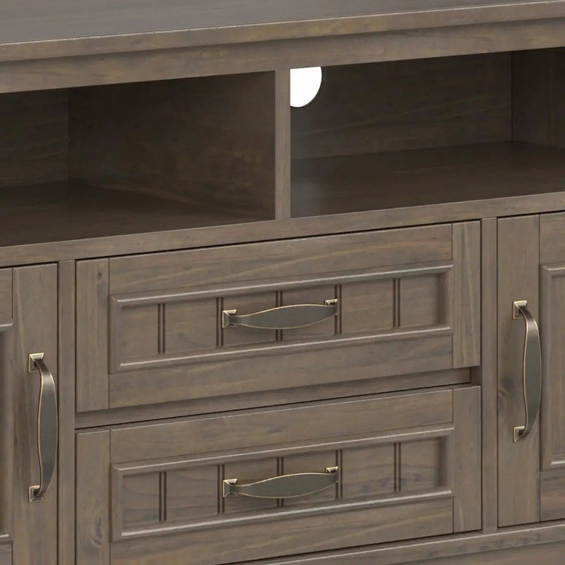 Lev - Handcrafted TV Media Stand - Smoky Brown by Unique Piece Furniture