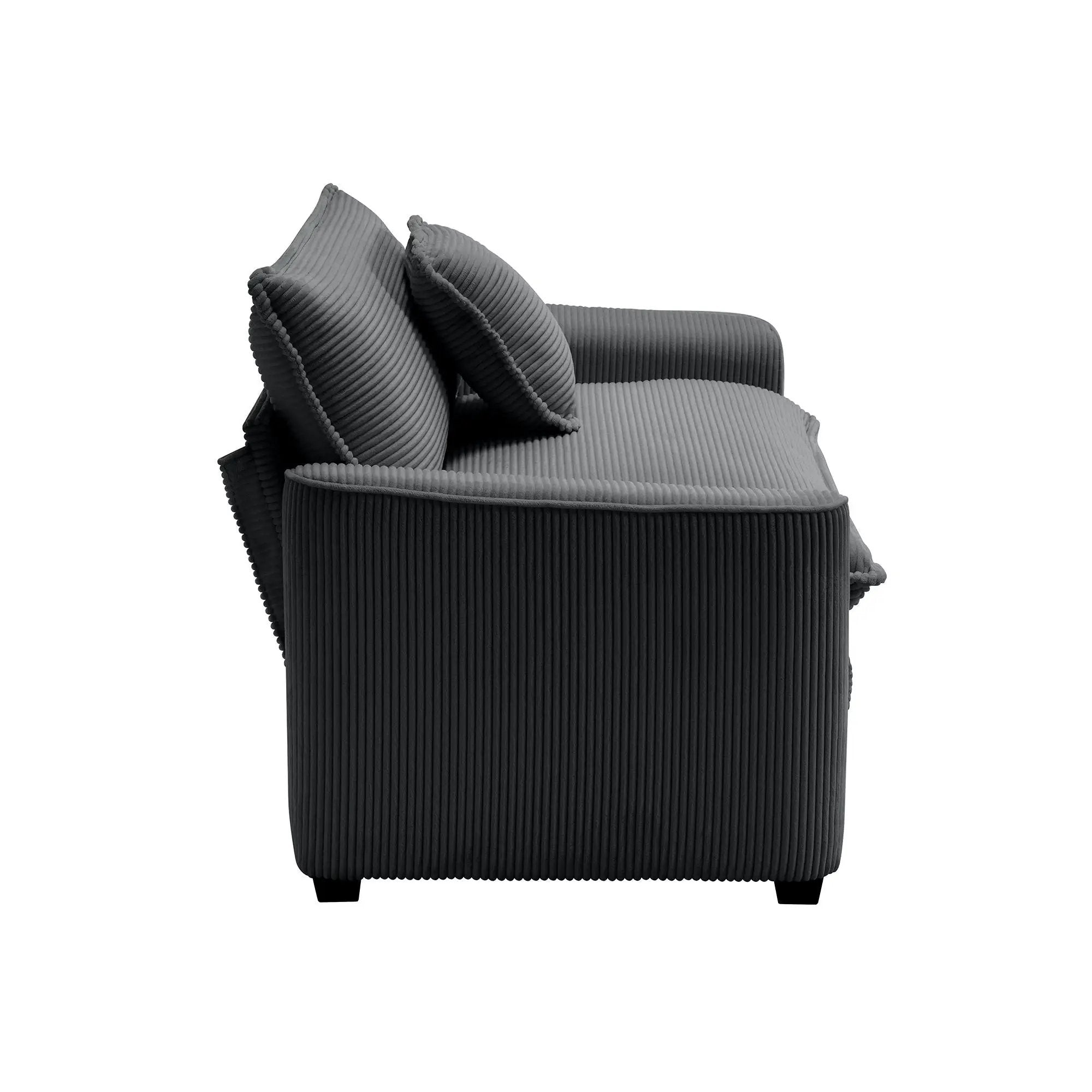 Modern Classic Fabric Single Chair Deep Seat Sofa With Pillow by HouseOfZazla