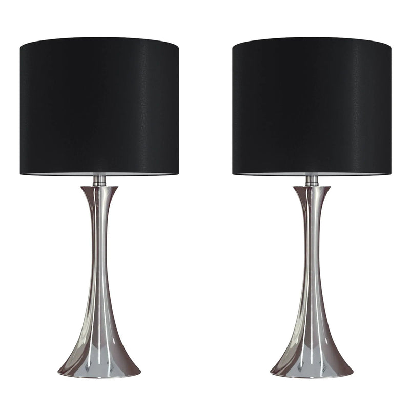 Lenuxe - Contemporary Modern Design Table Lamp (Set of 2) by HouseOfZazla