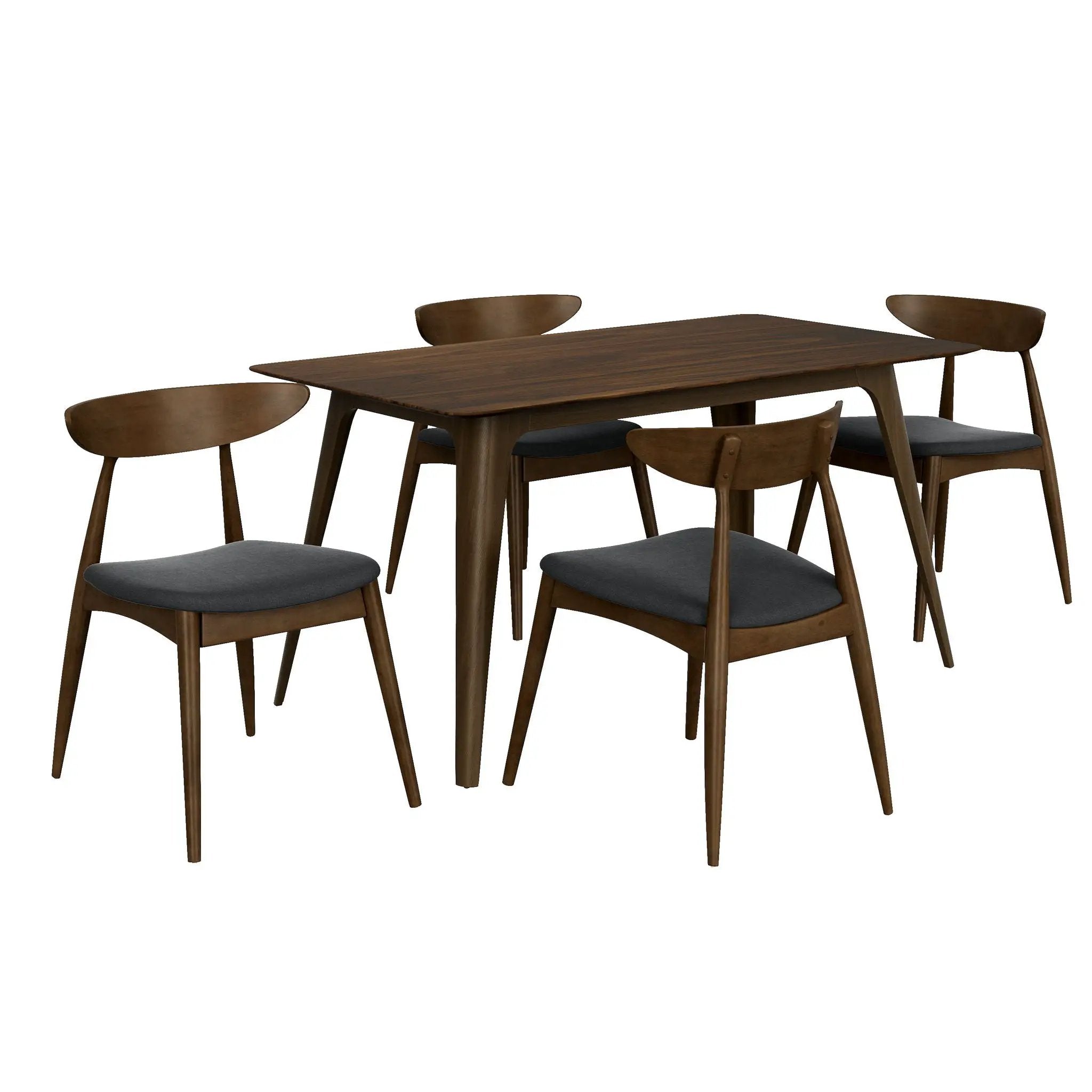 5 Piece Dining Set With Ergonomic Chairs by HouseOfZazla