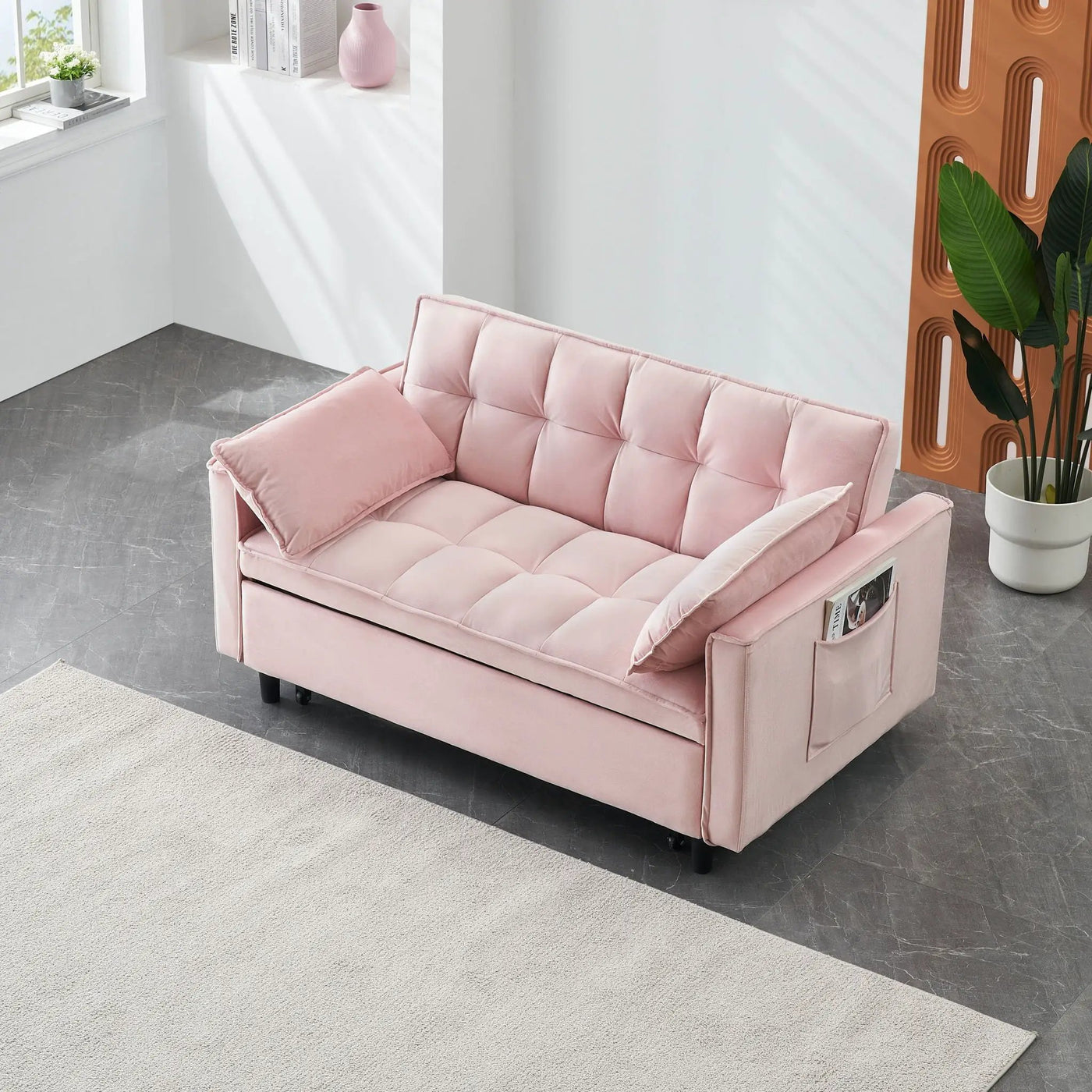 Sofa Bed With Pockets, 3 In 1 Convertible For Living Room by HouseOfZazla