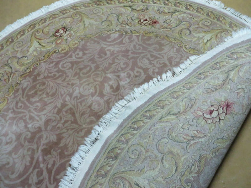 6' X 6' Round Handmade Fine Chinese Floral Oriental Silk Wool Rug Carpet Nice by Jewel Rugs