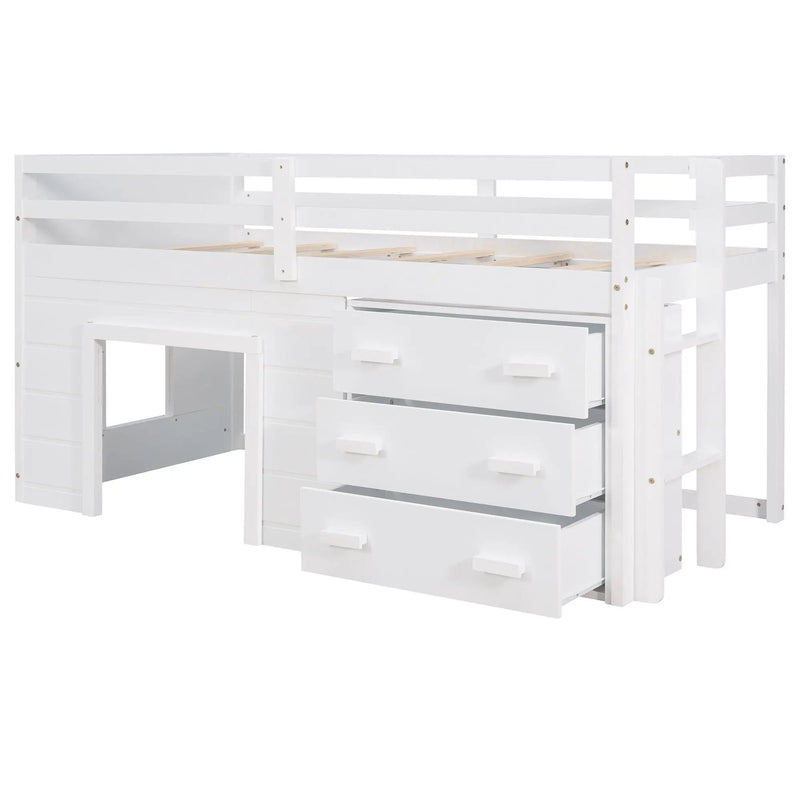 Loft Bed With Cabinet And Shelf by HouseOfZazla
