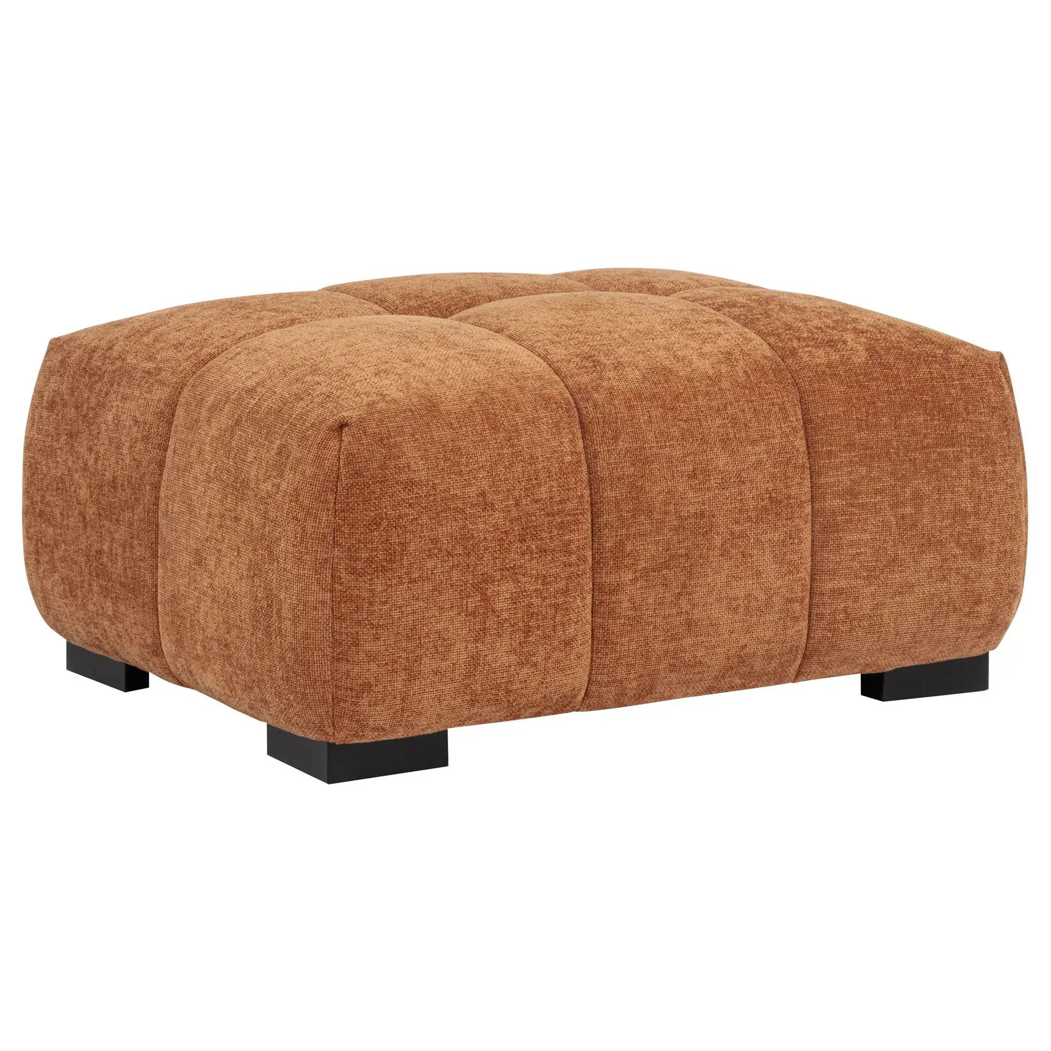 Octavia Upholstered Rectangular Ottoman Orange by Unique Piece Furniture