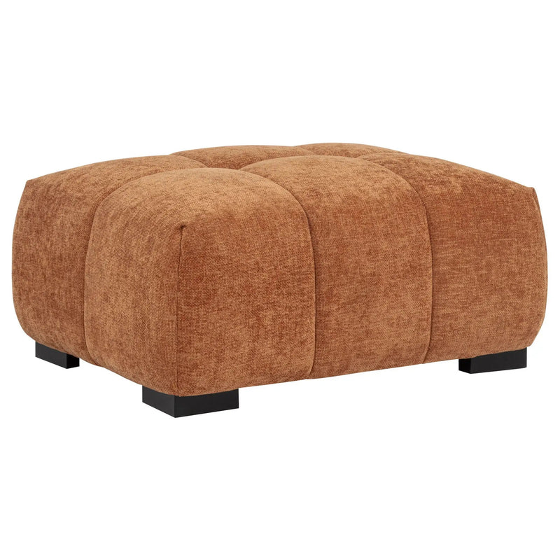 Octavia Upholstered Rectangular Ottoman Orange by Unique Piece Furniture