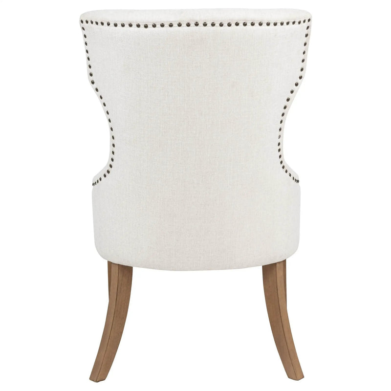 Baney Fabric Upholstered Dining Side Chair Beige and Rustic Honey by Unique Piece Furniture