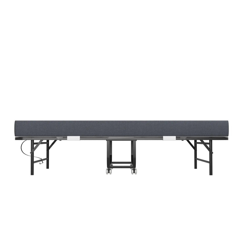 Twin Extra Long Folding Bed For Tall People, Heavy-Duty Rollaway Guest With Memory Foam Mattress - Black by HouseOfZazla