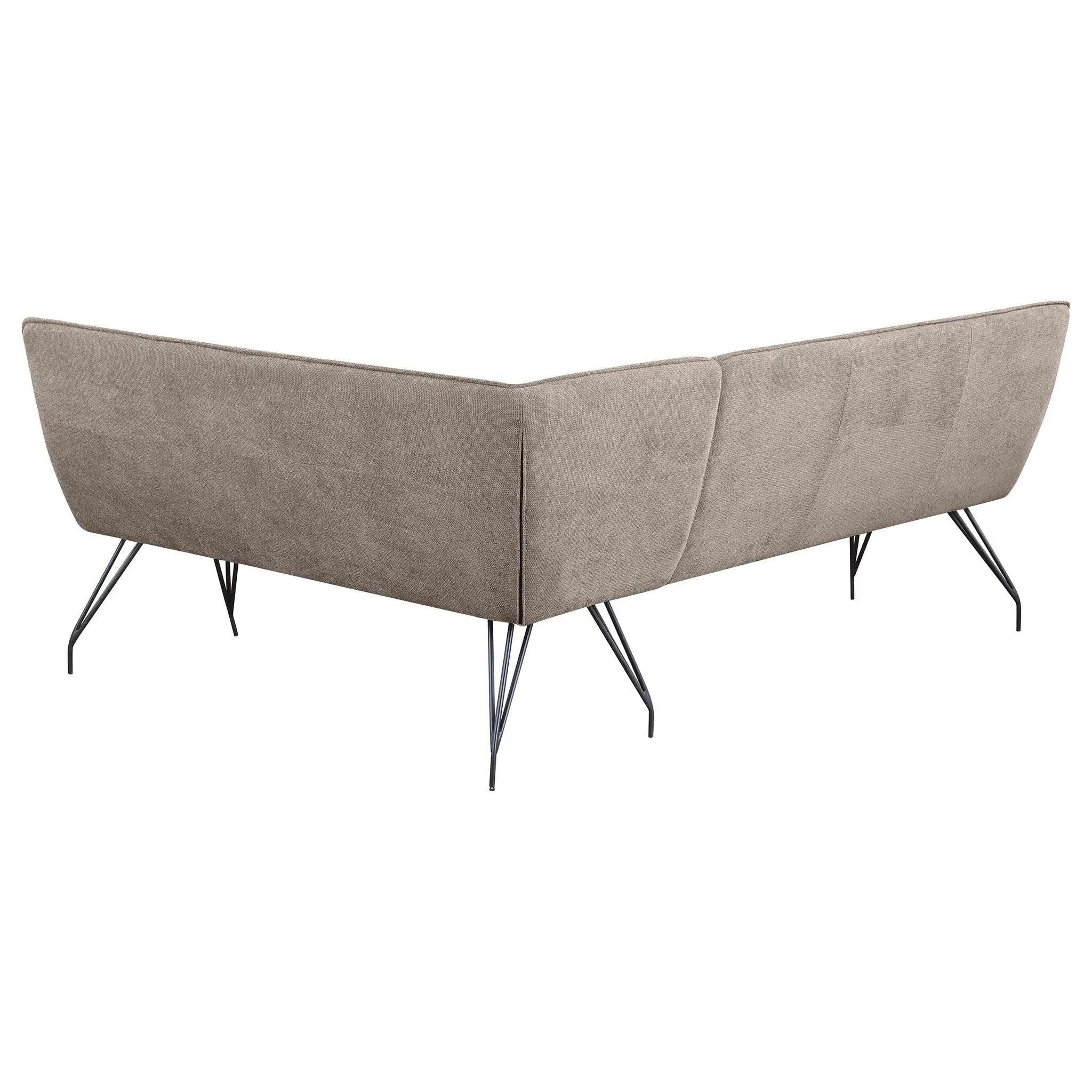 Dodson Fabric Upholstered L-Shaped Nook Dining Bench Taupe by Unique Piece Furniture