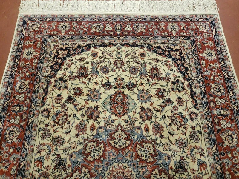 4' X 6' Handmade Ultra Fine Chinese Floral Oriental Wool Rug Hand Knotted Beige by Jewel Rugs