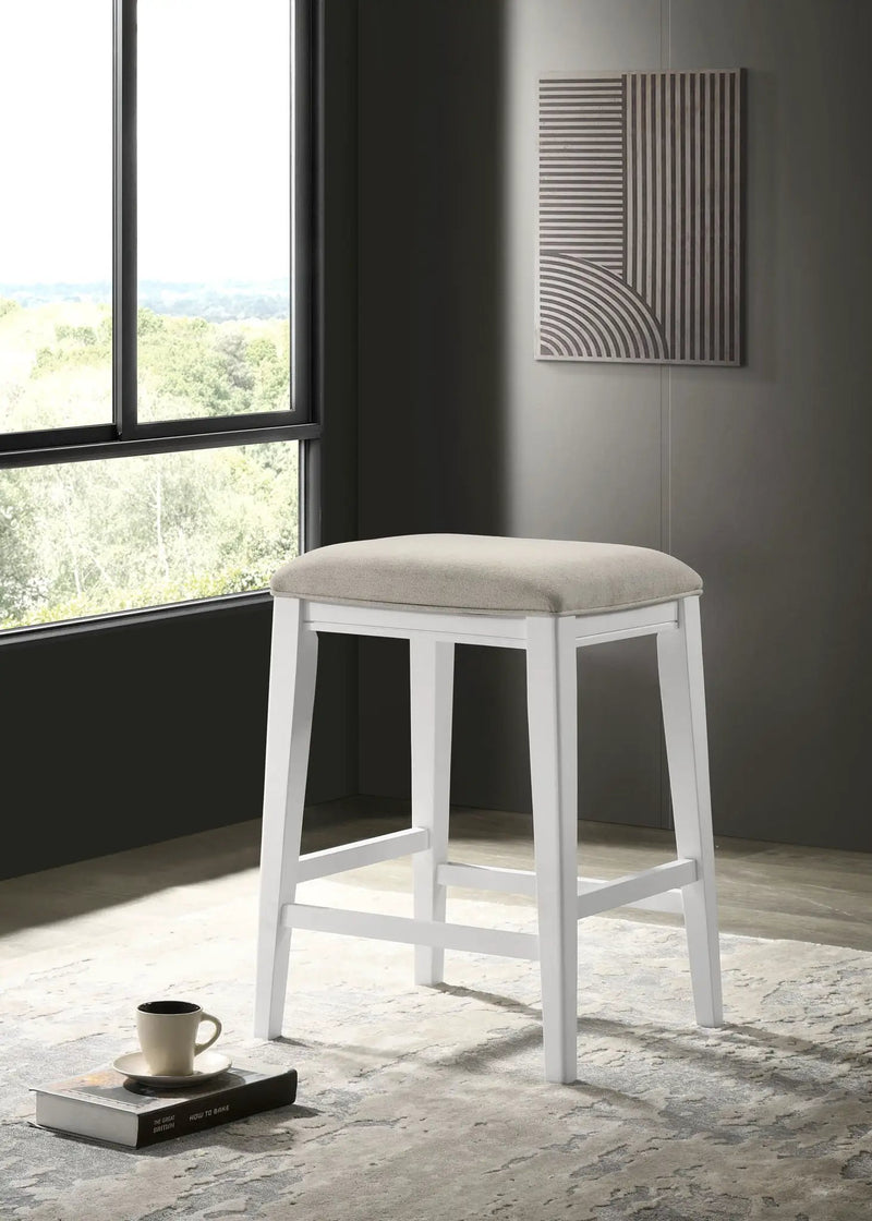Sasha - 17" Counter Height Stool With Upholstered Seat by Unique Piece Furniture