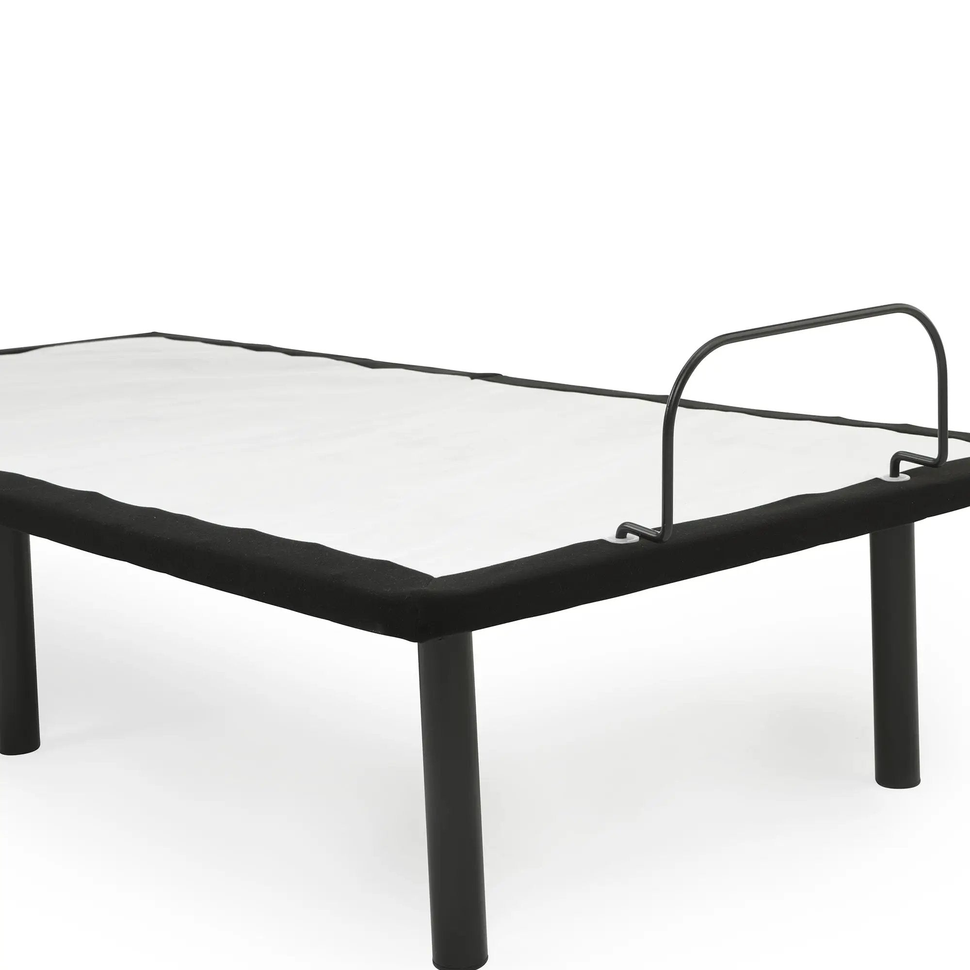 Model H Adjustable Base Full Size Metal Bed Frame Grey by HouseOfZazla