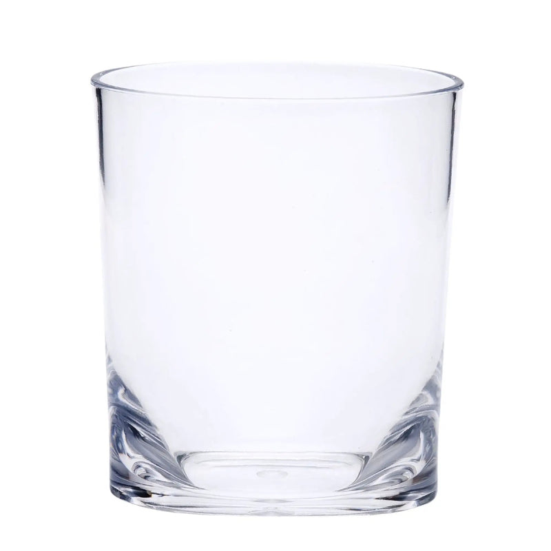 Halo - Leading Ware Oval Acrylic Glasses (Set of 4) Dof, Bpa Free, 12Oz Plastic Drinkware - Clear by HouseOfZazla