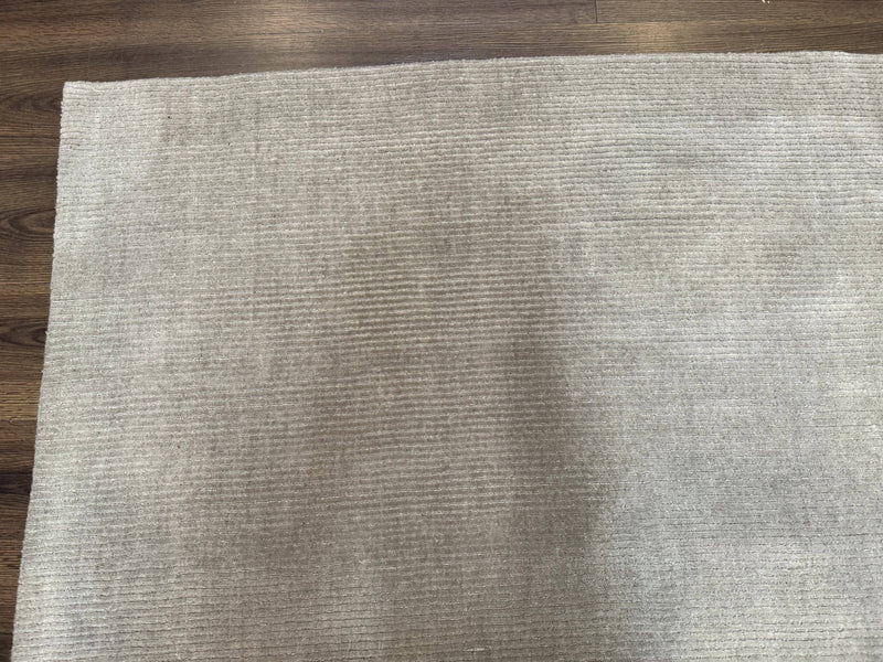 Tibetan Rug 8x10 Taupe Handmade Wool Modern Contemporary Carpet by Jewel Rugs