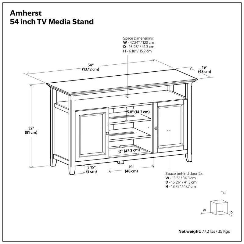 Amherst - TV Media Stand, Handcrafted by Unique Piece Furniture