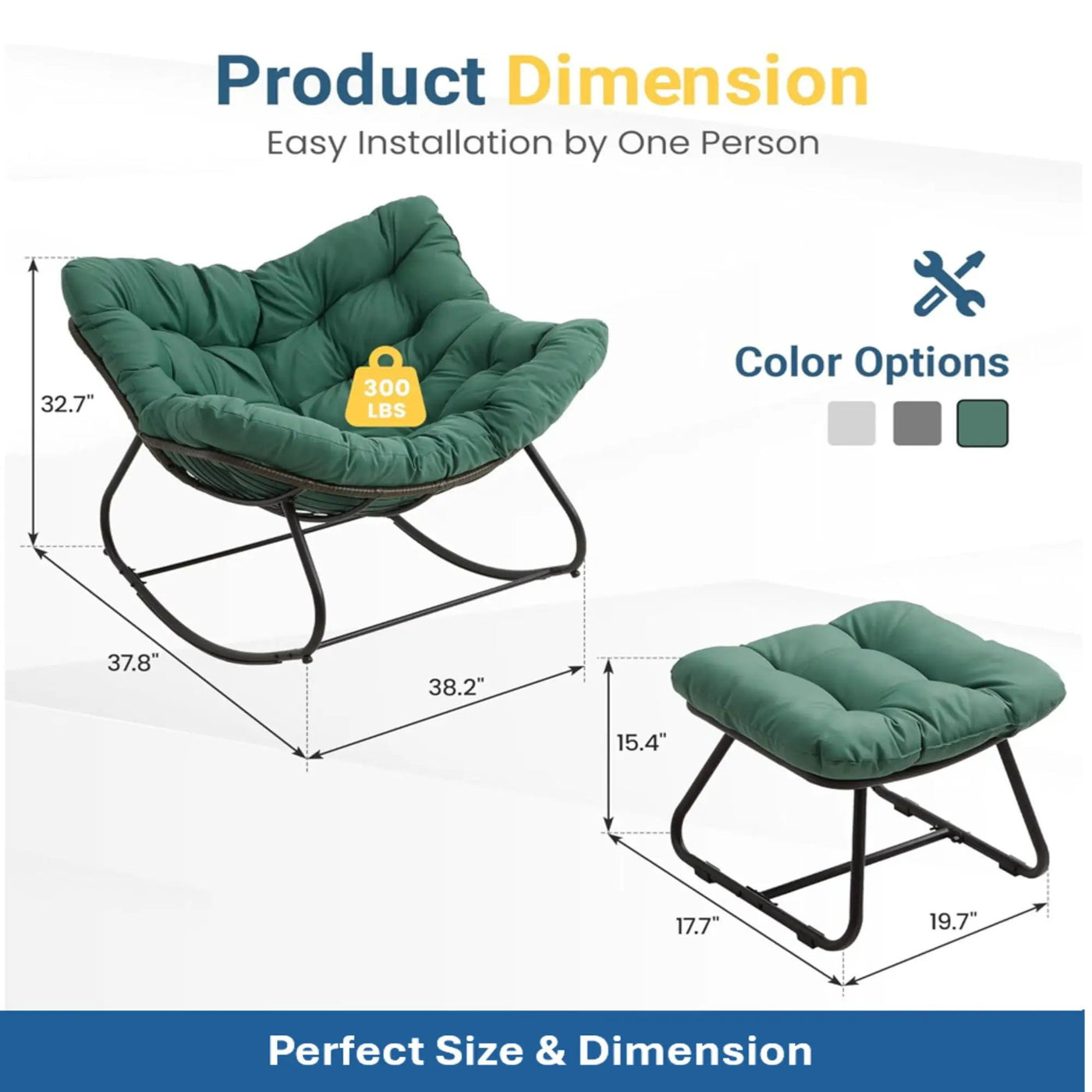 Egg Rocking Chair With Ottoman by HouseOfZazla