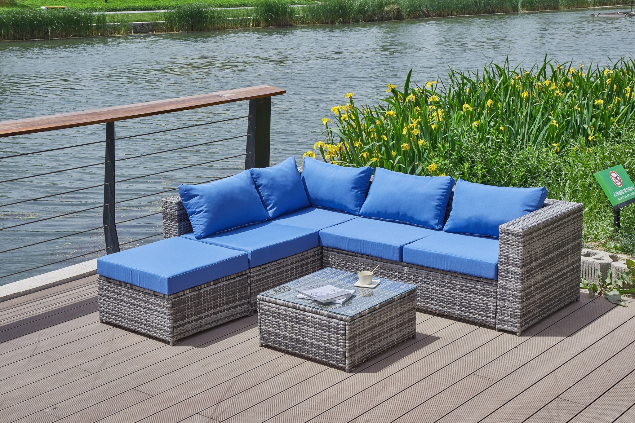 Patio Sofa With Cushions by HouseOfZazla