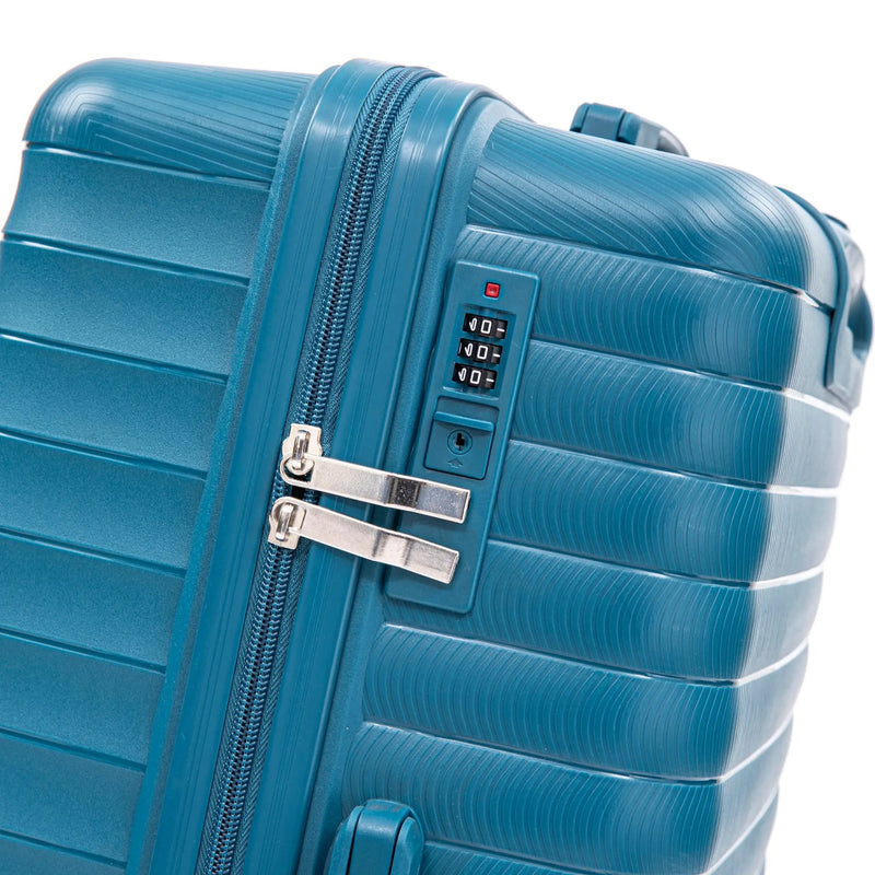 14"/20"/24"/28" 4-Piece PP Spinner Wheel Luggage Set with Cosmetic Case (Blue) by HouseOfZazla