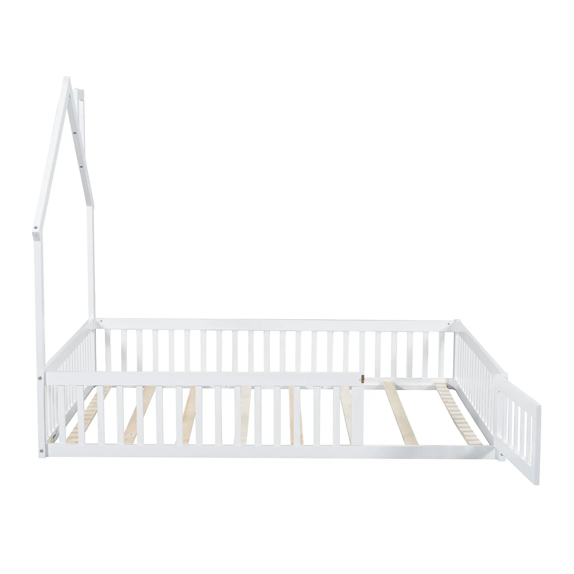 House Platform Bed With Guardrail by HouseOfZazla