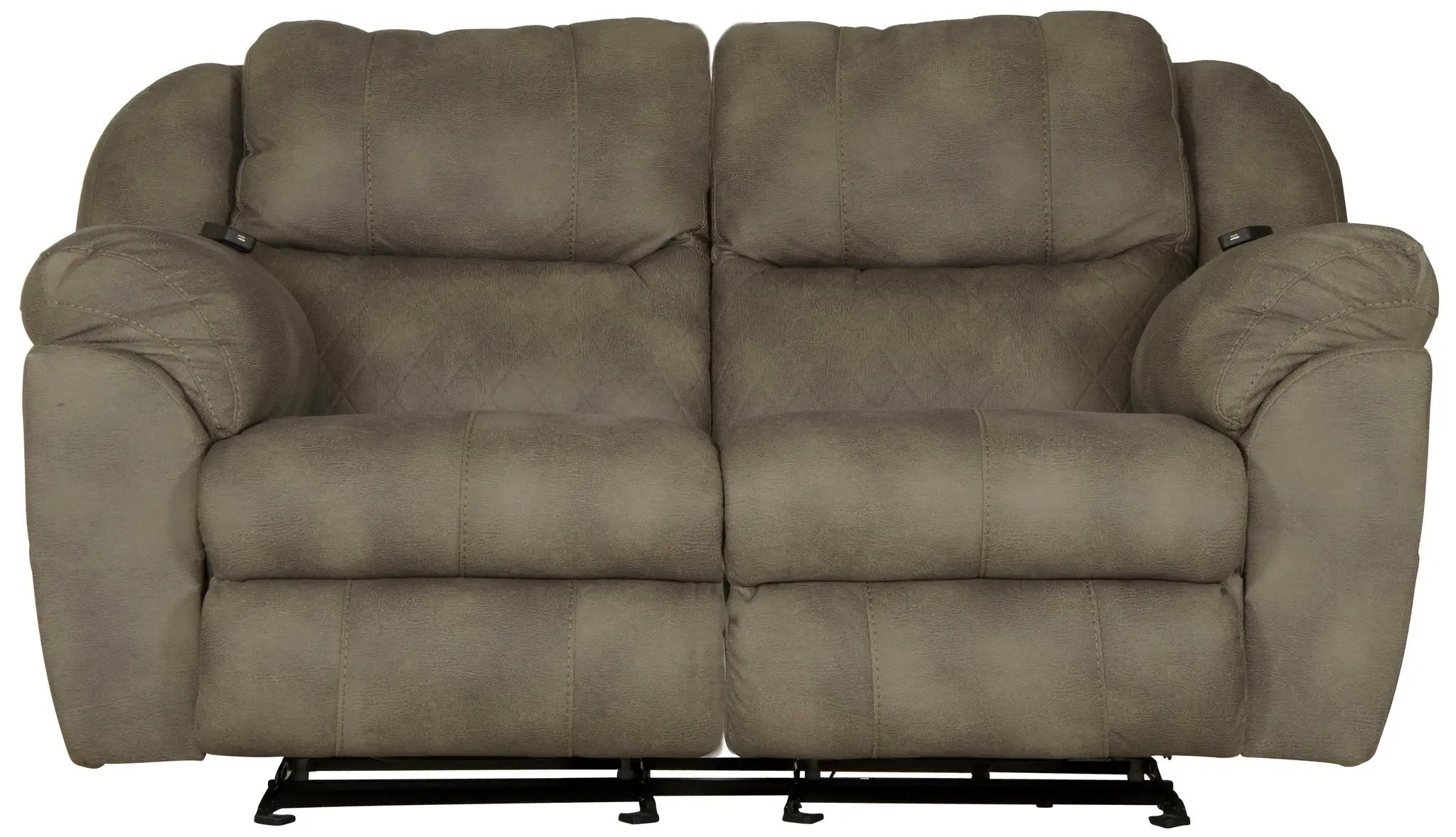 Flynn - Power Lay Flat Rocking Loveseat With Power Adjustable Headrest & Lumbar And Dual Heat & Massage - Fig by Unique Piece Furniture