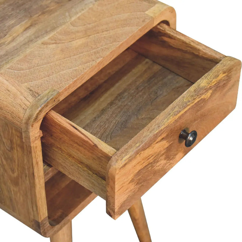 Mini Chestnut Curve Lower Bedside Nifhtstand by HouseOfZazla